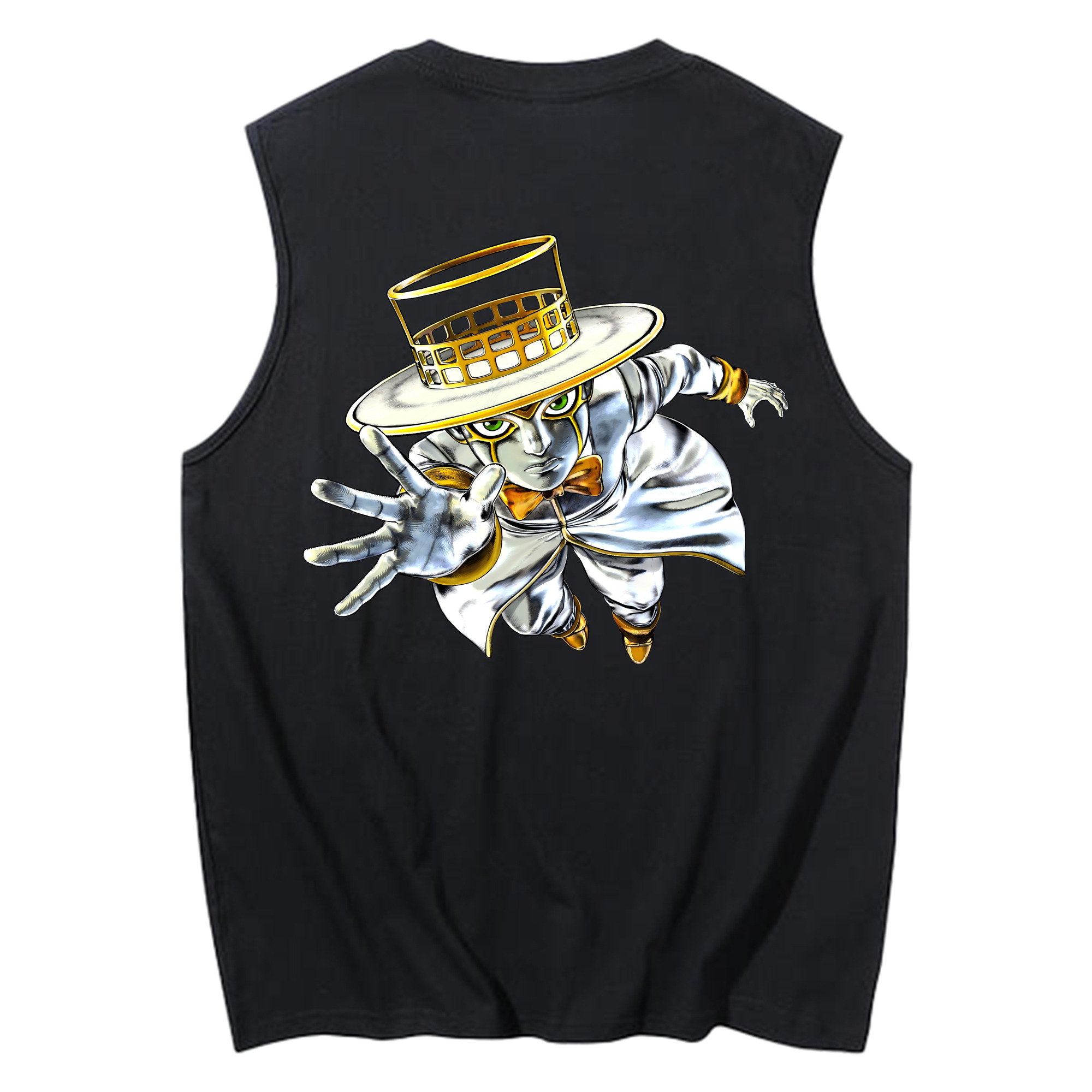 （画像用） ジョジョの奇妙な冒険 岸辺 露伴（きしべ ろはん） JoJo's Bizarre Adventure Rohan Kishibe コットン100％タンクトップ（背面プリント）