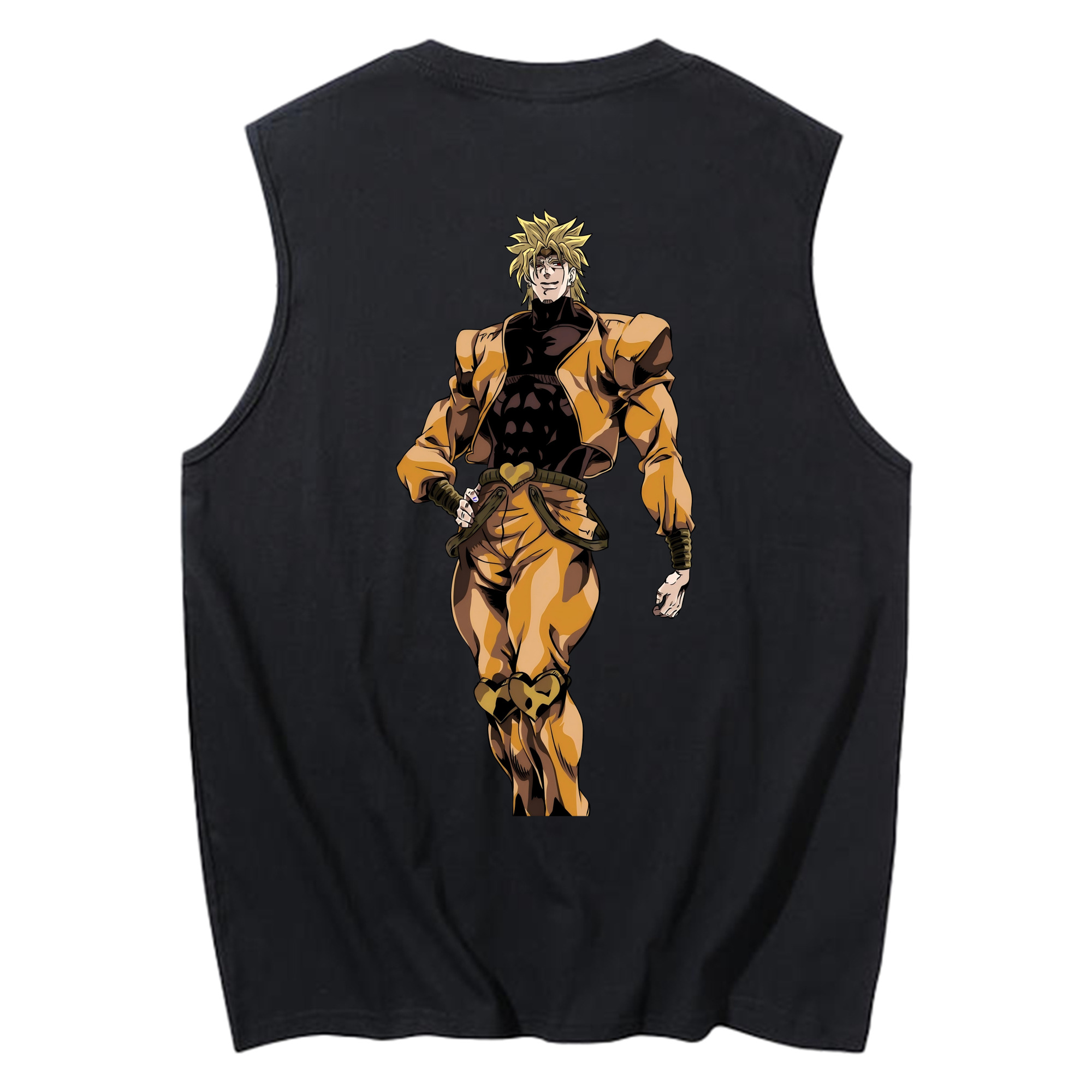 （画像用） ジョジョの奇妙な冒険 ディオ?ブランドー JoJo's Bizarre Adventure Dio Brando コットン100％タンクトップ（背面プリント）