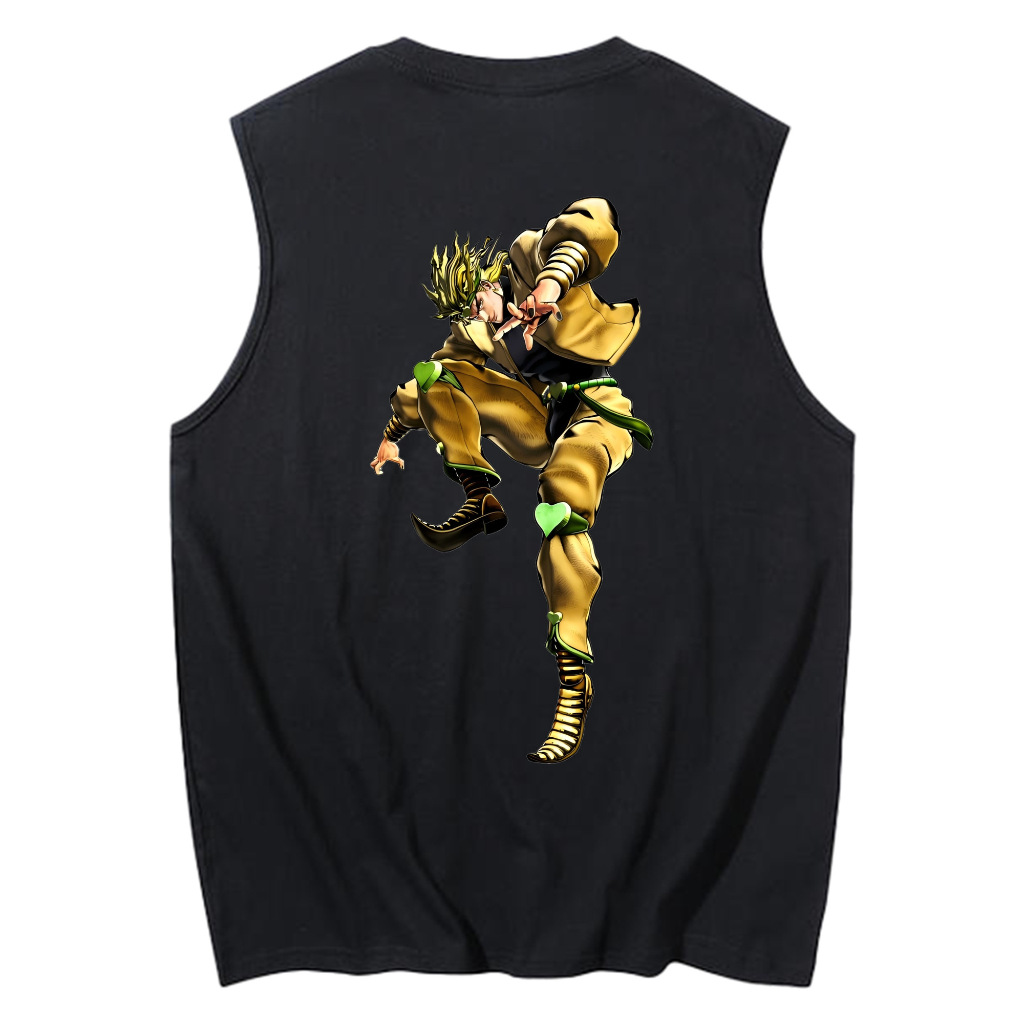 （画像用） ジョジョの奇妙な冒険 ディオ?ブランドー JoJo's Bizarre Adventure Dio Brando コットン100％タンクトップ（背面プリント）