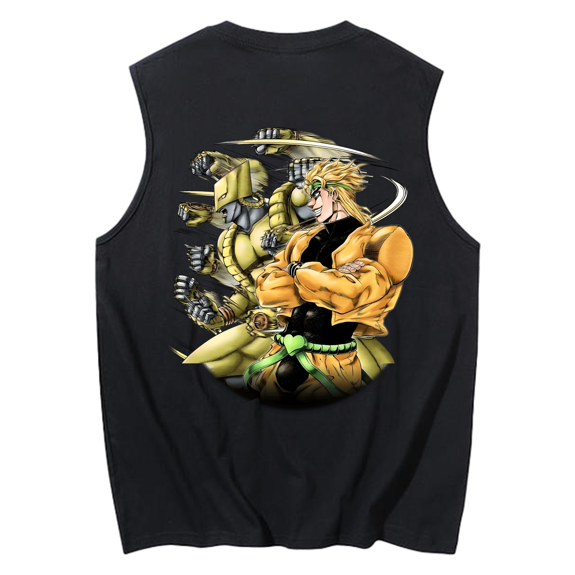 （画像用） ジョジョの奇妙な冒険 ディオ?ブランドー JoJo's Bizarre Adventure Dio Brando コットン100％タンクトップ（背面プリント）