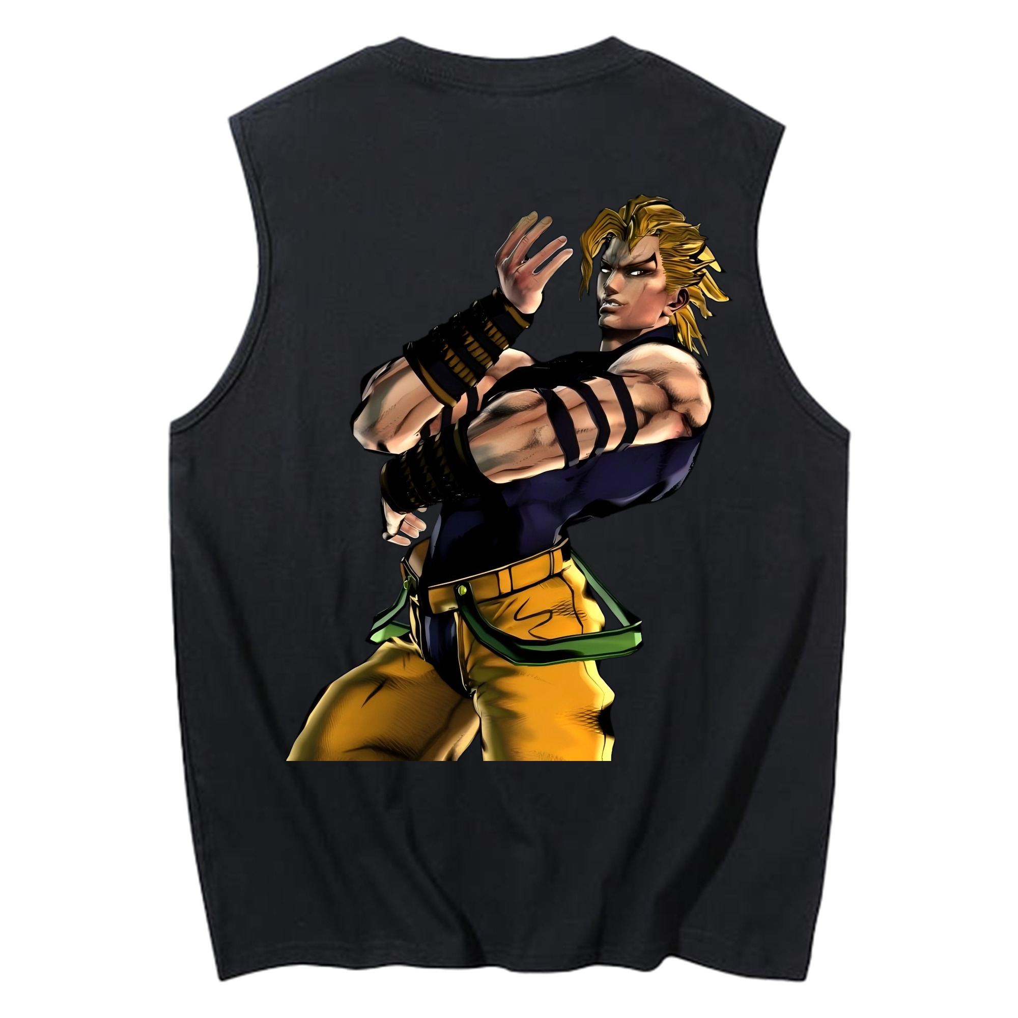 （画像用） ジョジョの奇妙な冒険 ディオ?ブランドー JoJo's Bizarre Adventure Dio Brando コットン100％タンクトップ（背面プリント）