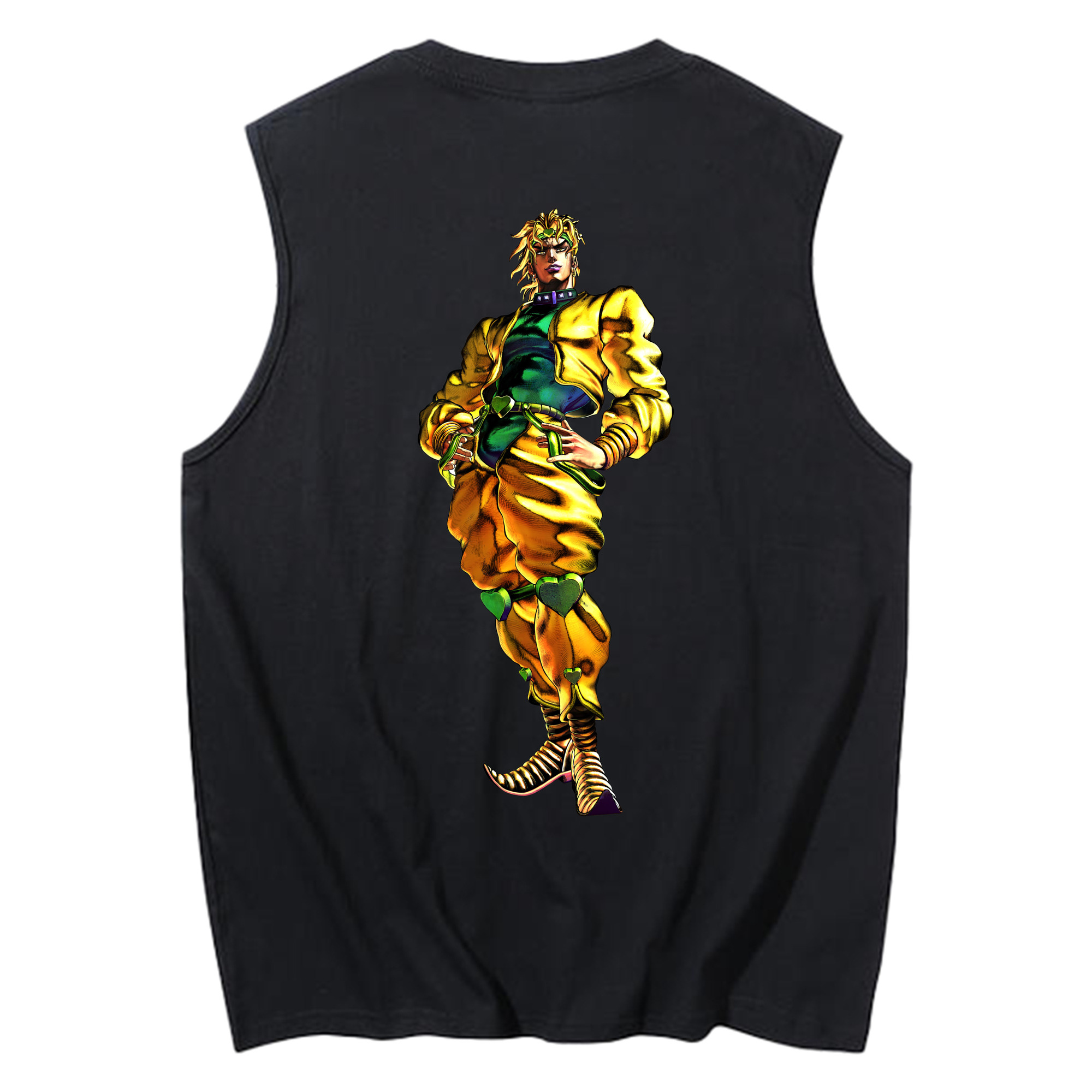 （画像用） ジョジョの奇妙な冒険 ディオ?ブランドー JoJo's Bizarre Adventure Dio Brando コットン100％タンクトップ（背面プリント）