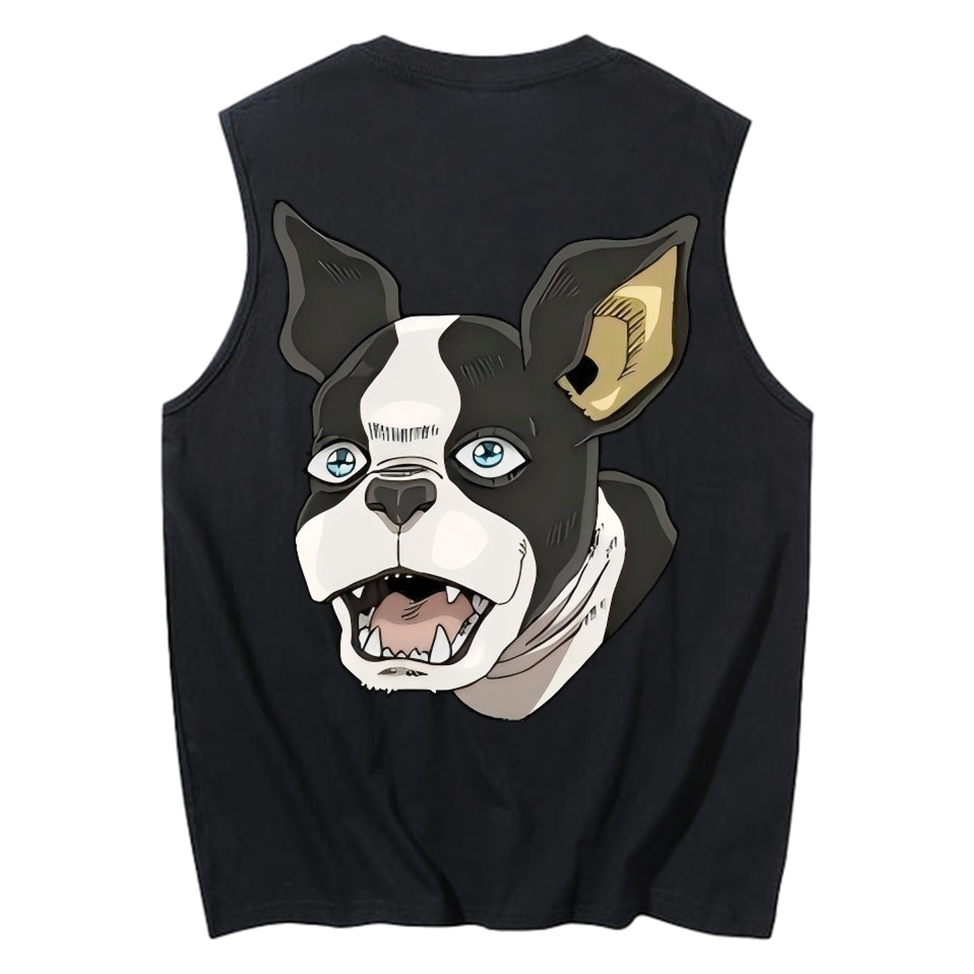 （画像用） ジョジョの奇妙な冒険 イギー JoJo's Bizarre Adventure Iggy コットン100％タンクトップ（背面プリント）
