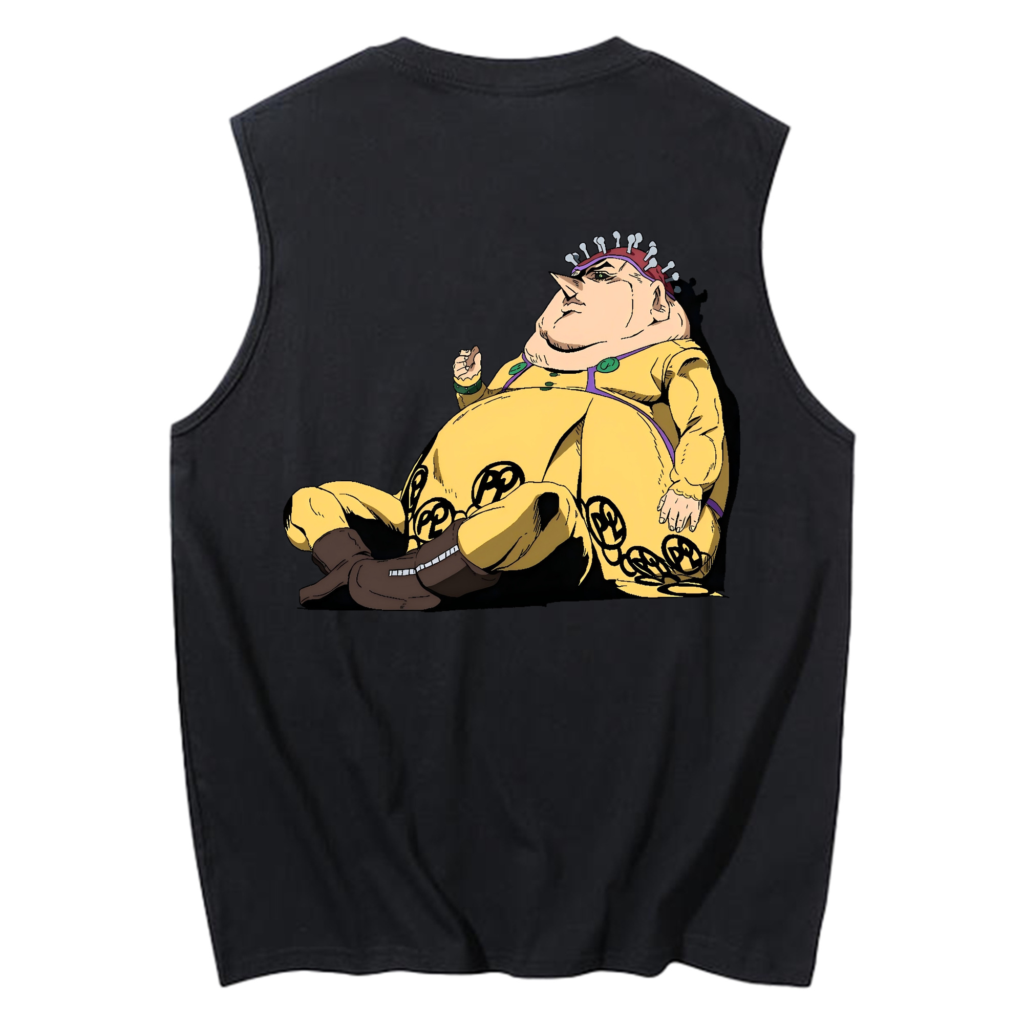 （画像用） ジョジョの奇妙な冒険 ポルポ JoJo's Bizarre Adventure Polpo コットン100％タンクトップ（背面プリント）