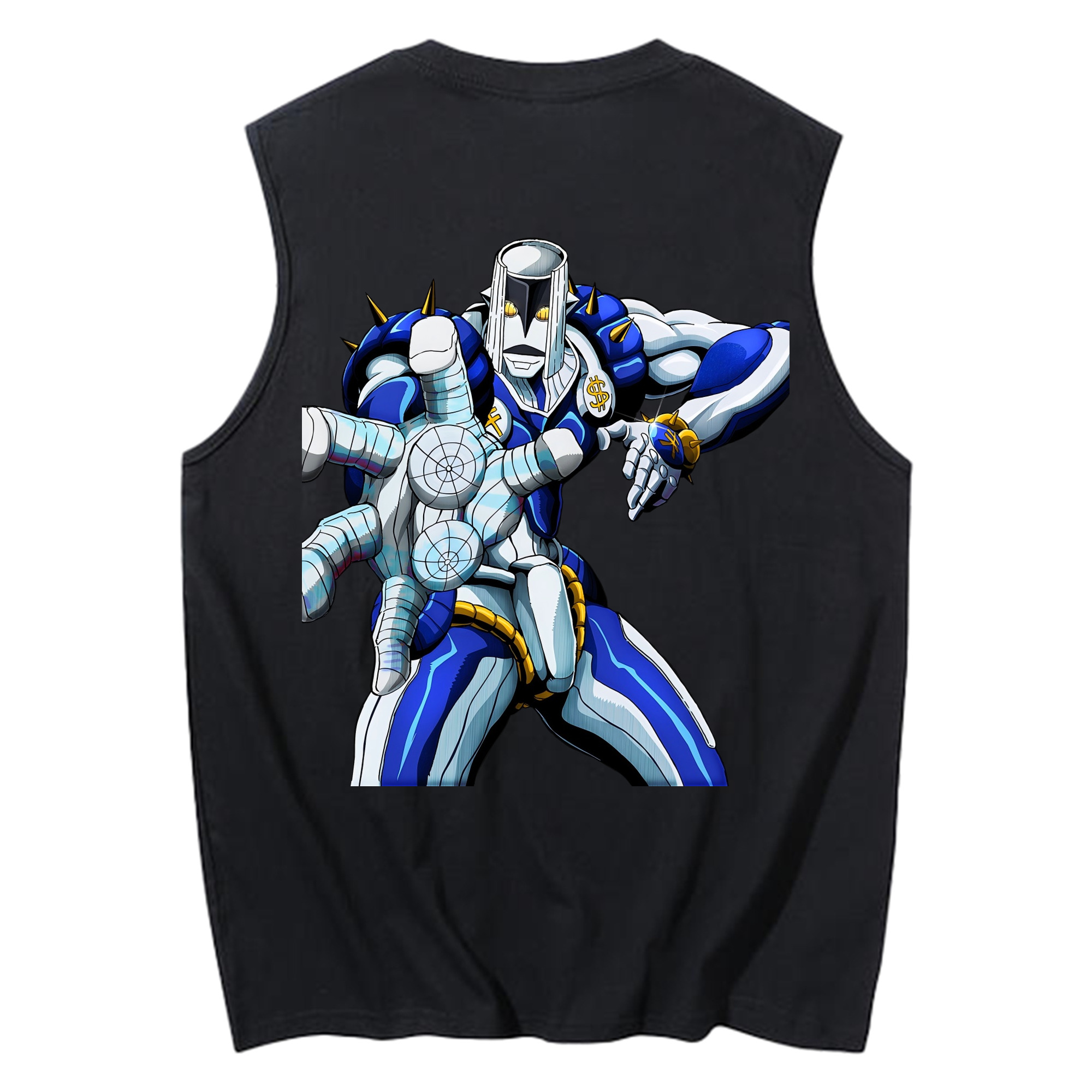 （画像用） ジョジョの奇妙な冒険 虹村億泰 にじむら おくやす JoJo's Bizarre Adventure Nijimura Okuyasu コットン100％タンクトップ（背面プリント）
