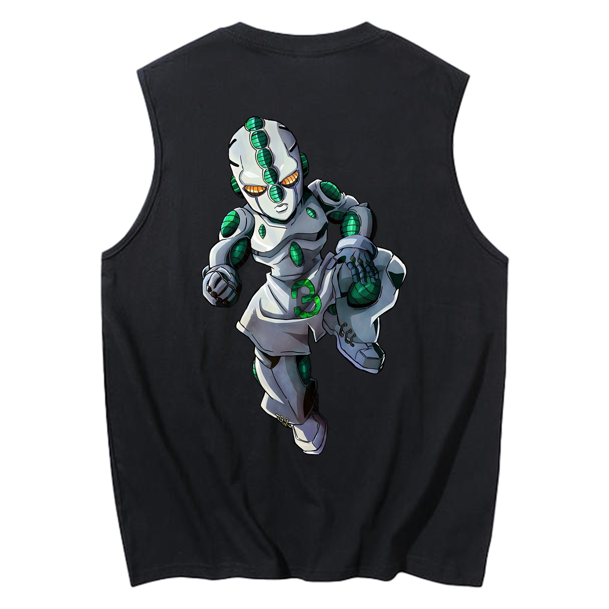 （画像用） ジョジョの奇妙な冒険 広瀨康一 JoJo's Bizarre Adventure Hirose Koichi コットン100％タンクトップ（背面プリント）
