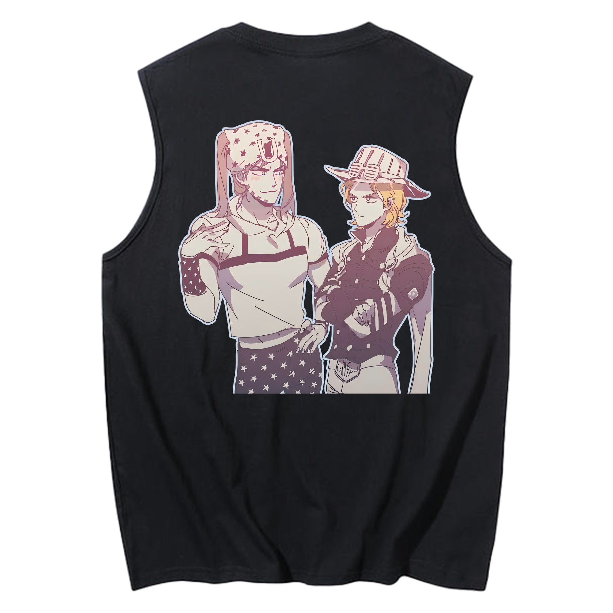 （画像用） ジョジョの奇妙な冒険 JoJo's Bizarre Adventure コットン100％タンクトップ（背面プリント）
