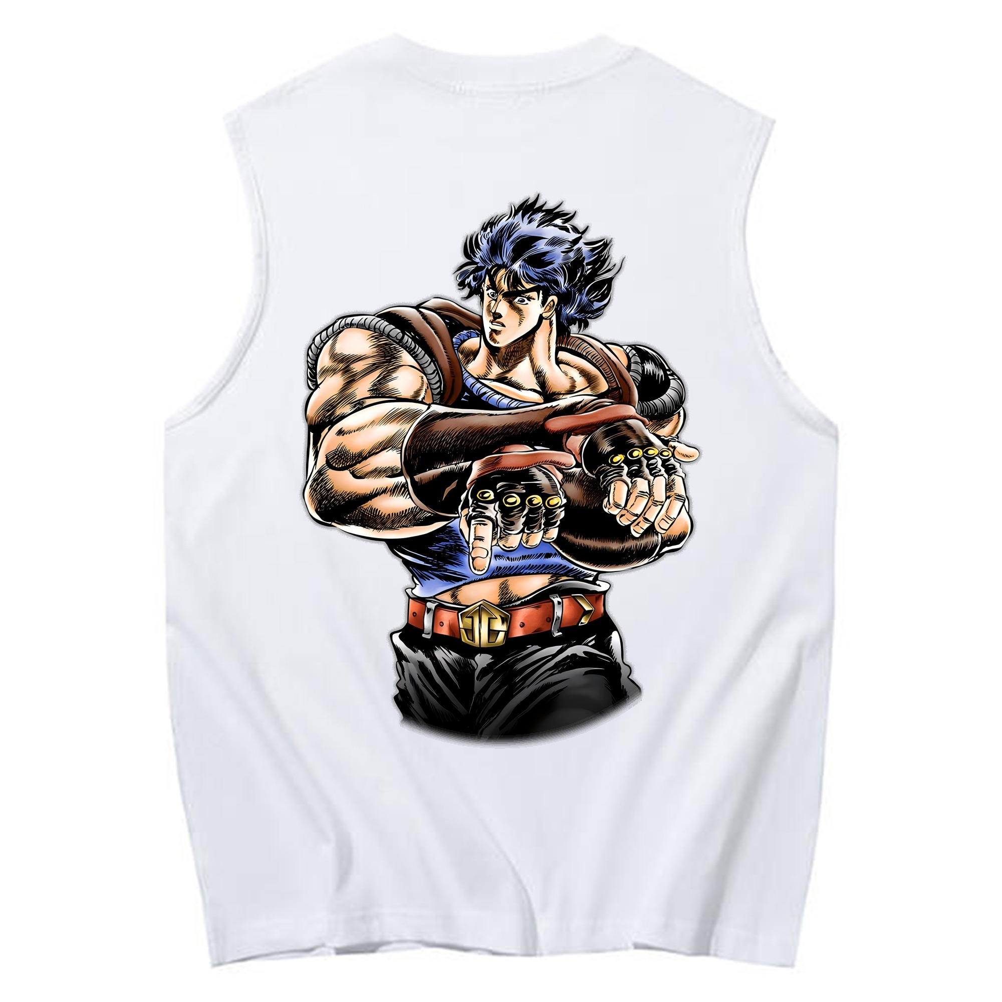 （画像用） ジョジョの奇妙な冒険 /ジョナサン?ジョースター JoJo's Bizarre Adventure Jonathan Joestar コットン100％タンクトップ（背面プリント）