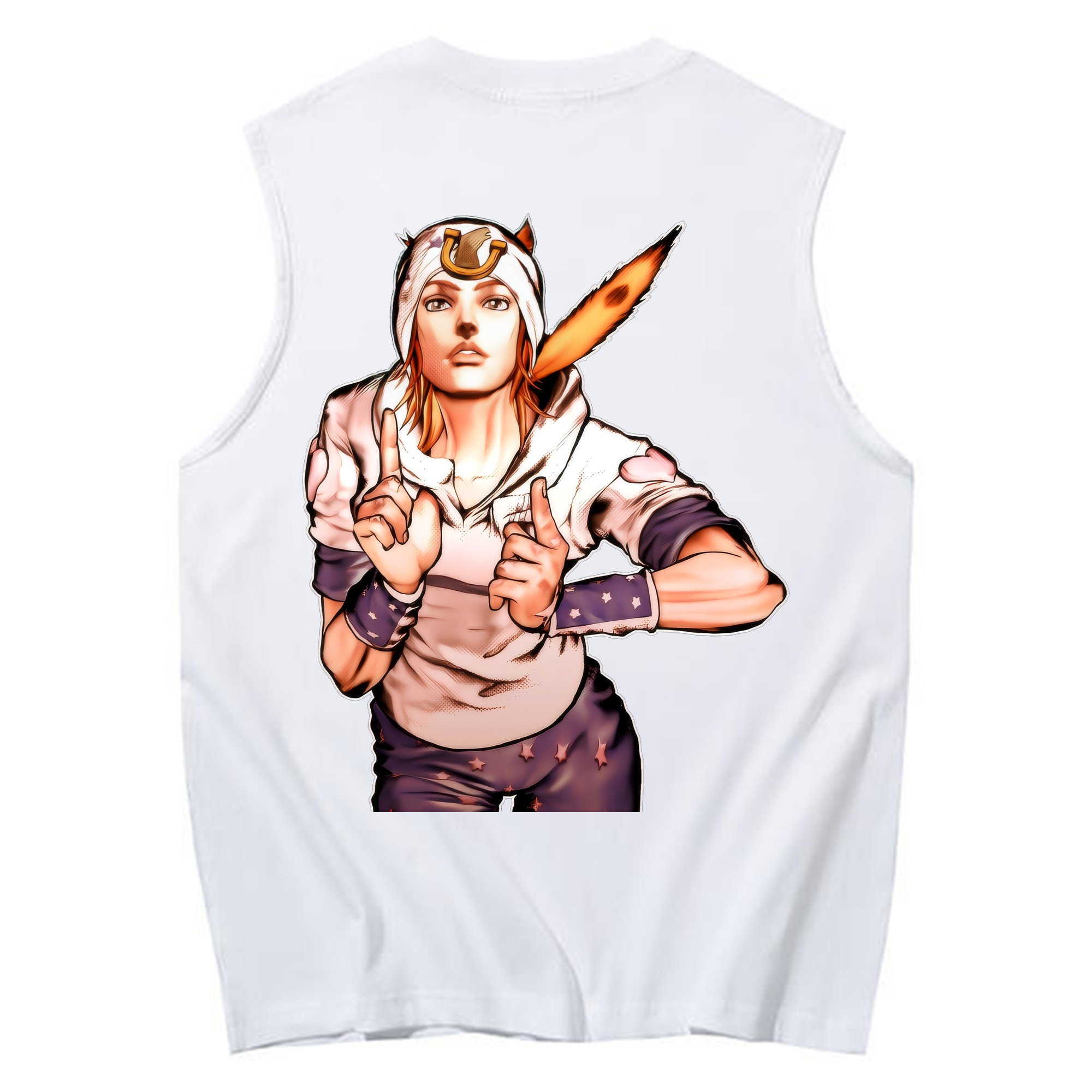 （画像用） ジョジョの奇妙な冒険 ジョナサン?ジョースター JoJo's Bizarre Adventure Jonathan Joestar コットン100％タンクトップ（背面プリント）