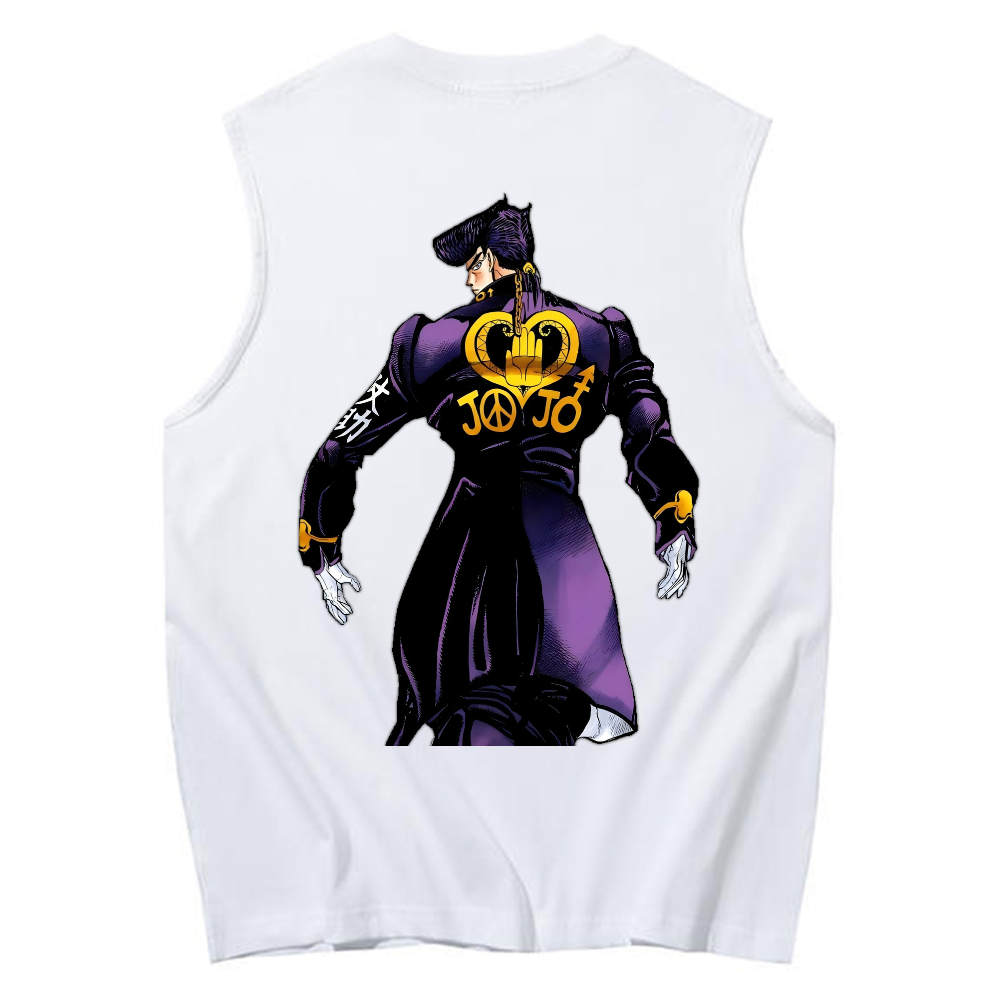 （画像用） ジョジョの奇妙な冒険 ひがしかた じょうすけ JoJo's Bizarre Adventure Higashikata Josuke コットン100％タンクトップ（背面プリント）