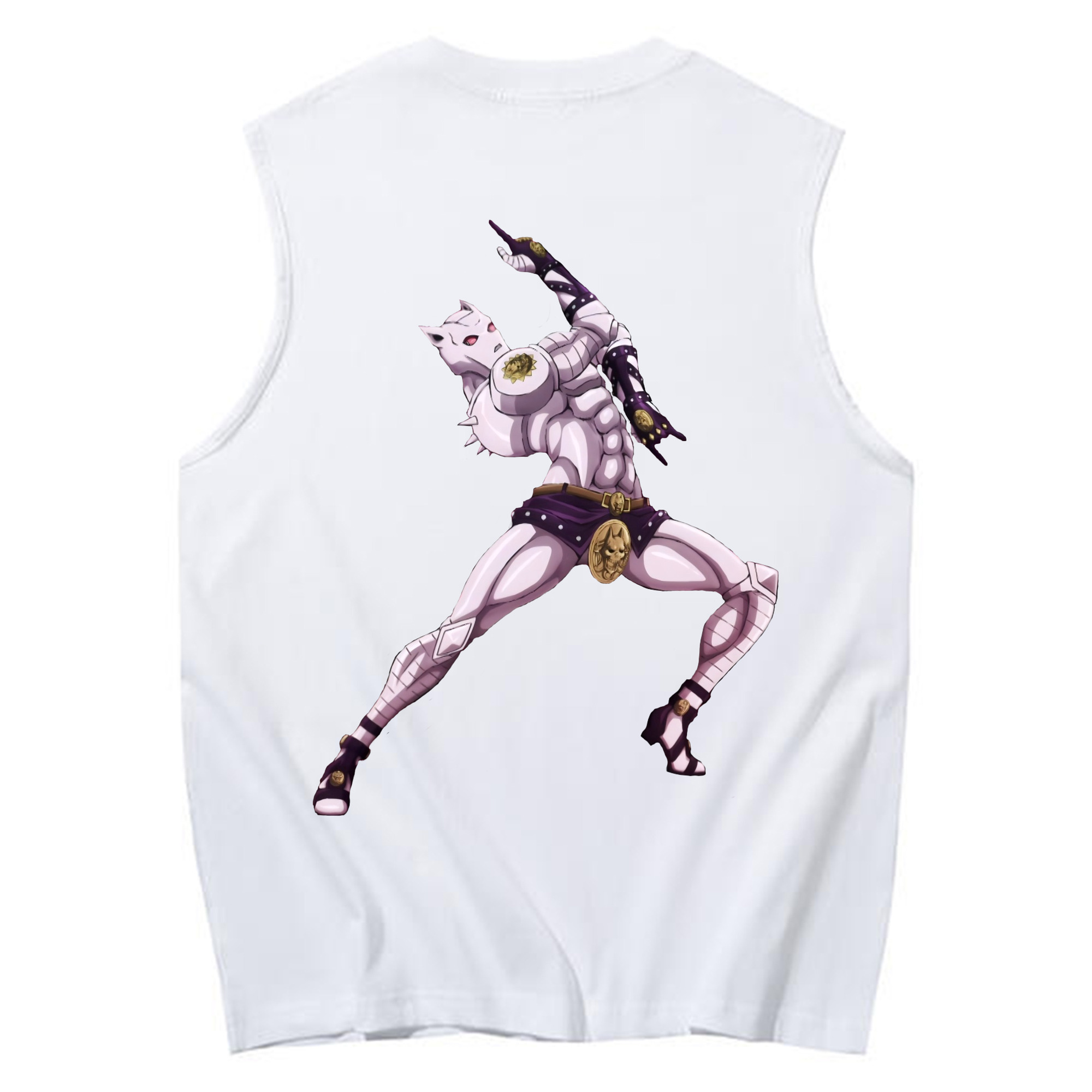 （画像用） ジョジョの奇妙な冒険 きら よしかげ JoJo's Bizarre Adventure Kira Yoshikage コットン100％タンクトップ（背面プリント）