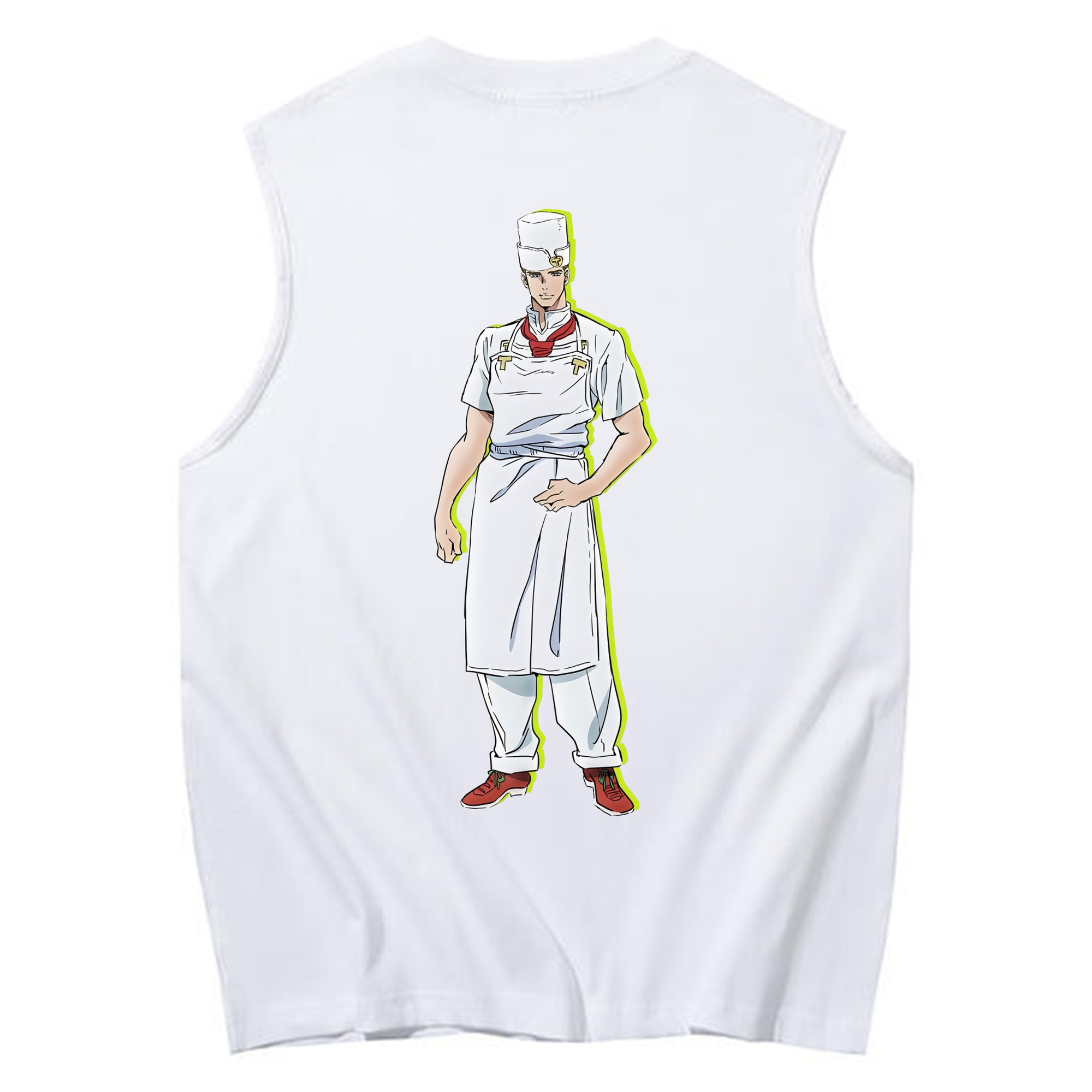 （画像用） ジョジョの奇妙な冒険 Tonio Trussardi JoJo's Bizarre Adventure トニオ?トラッサルディ コットン100％タンクトップ（背面プリント）