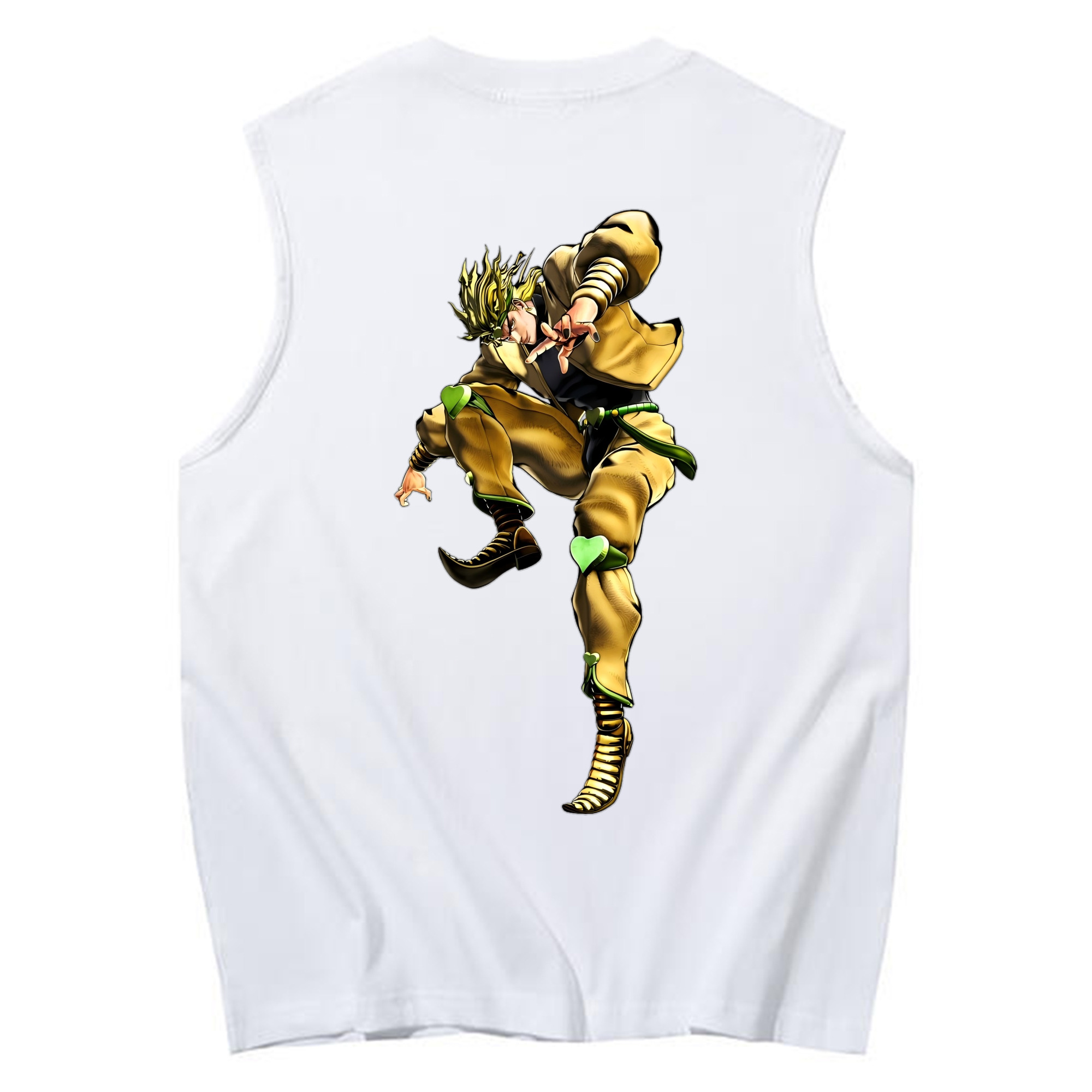 （画像用） ジョジョの奇妙な冒険 ディオ?ブランドー JoJo's Bizarre Adventure Dio Brando コットン100％タンクトップ（背面プリント）