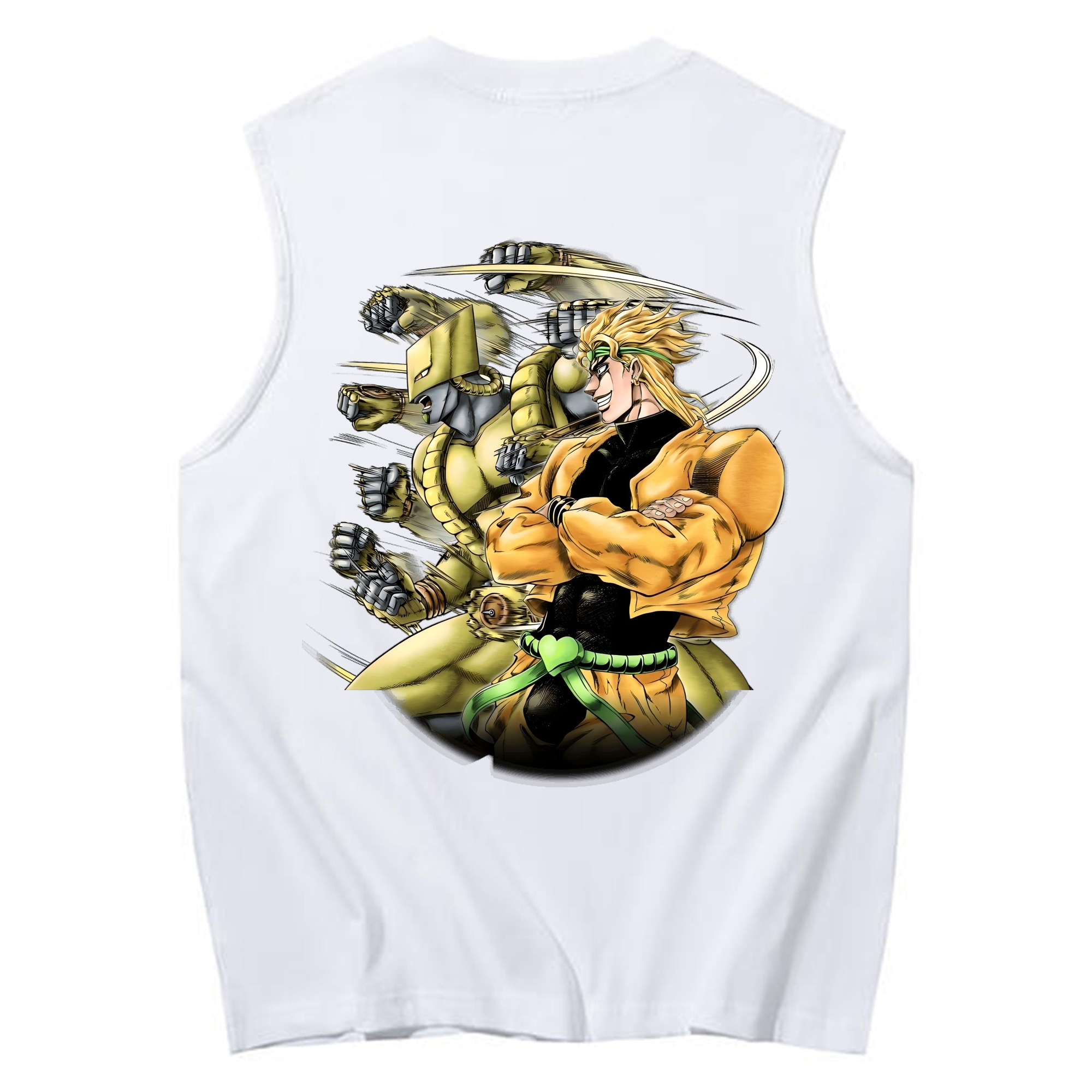 （画像用） ジョジョの奇妙な冒険 ディオ?ブランドー JoJo's Bizarre Adventure Dio Brando コットン100％タンクトップ（背面プリント）