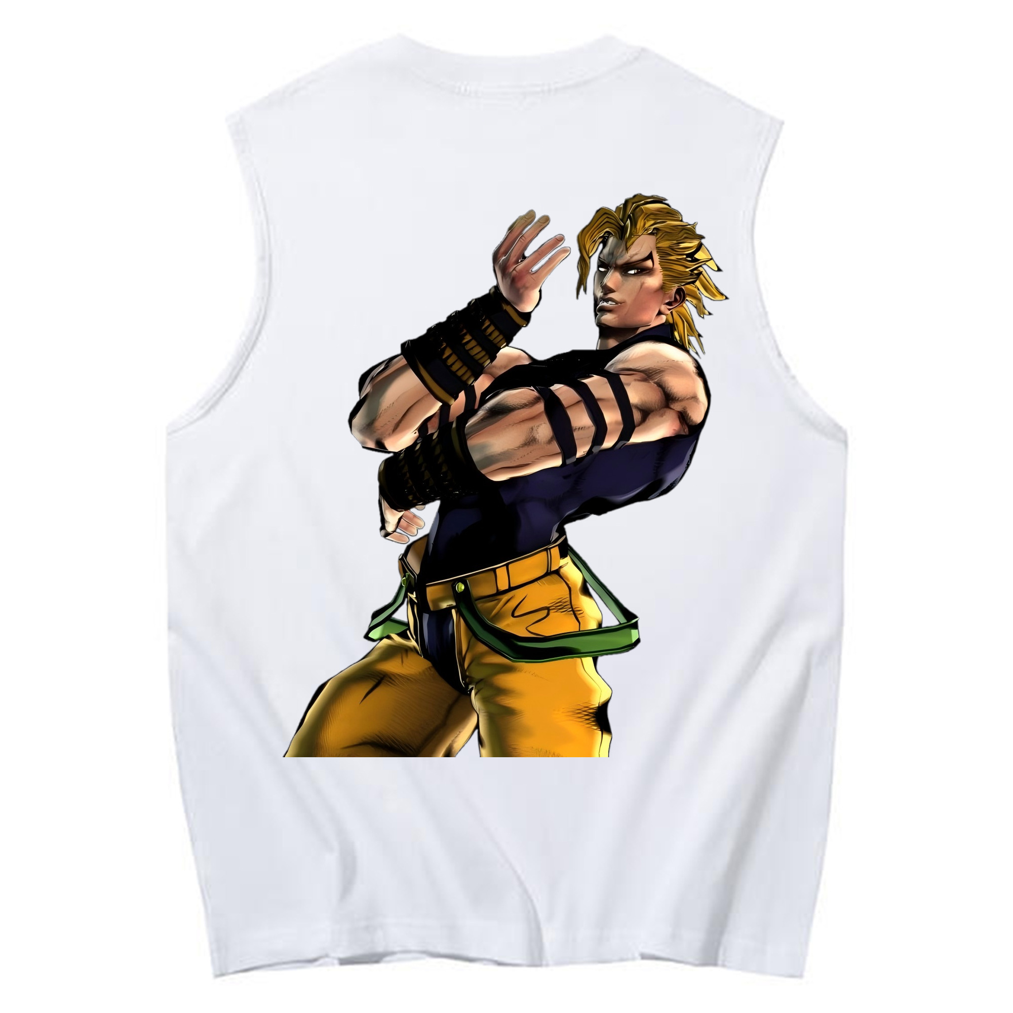 （画像用） ジョジョの奇妙な冒険 ディオ?ブランドー JoJo's Bizarre Adventure Dio Brando コットン100％タンクトップ（背面プリント）