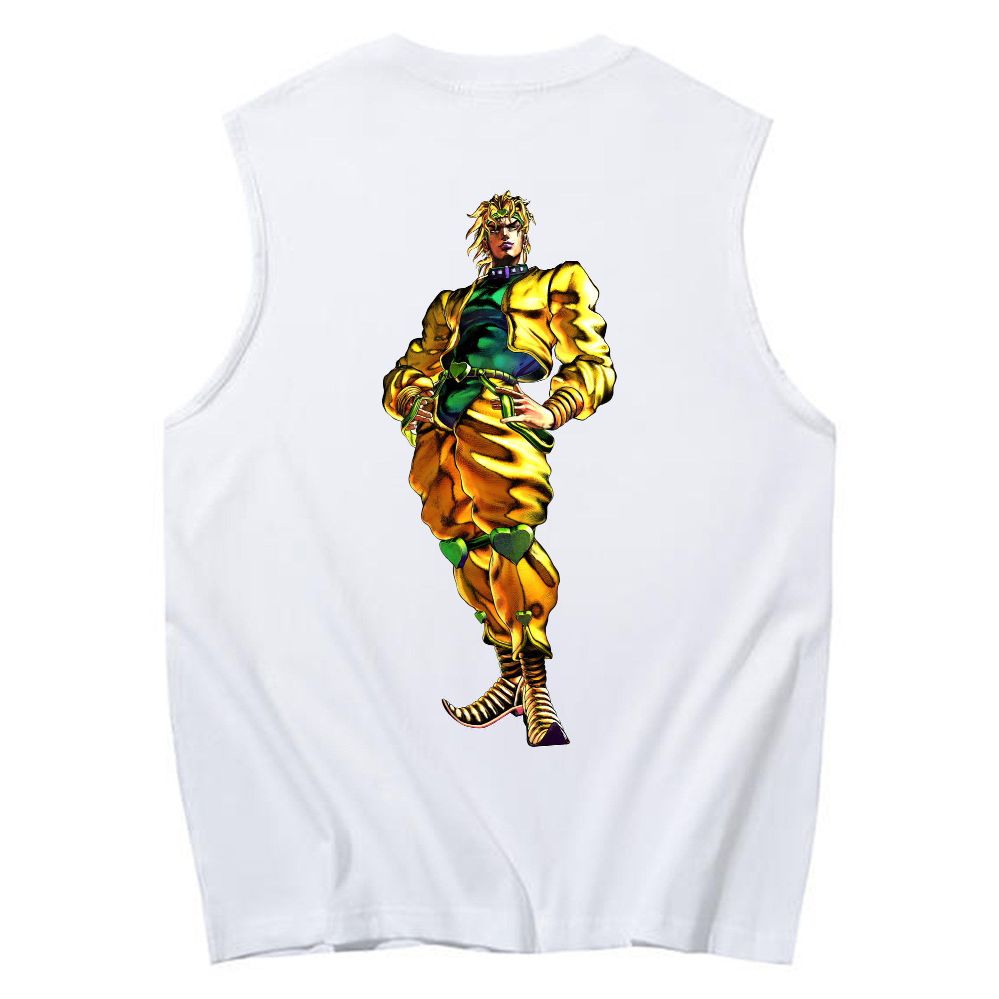 （画像用） ジョジョの奇妙な冒険 ディオ?ブランドー JoJo's Bizarre Adventure Dio Brando コットン100％タンクトップ（背面プリント）