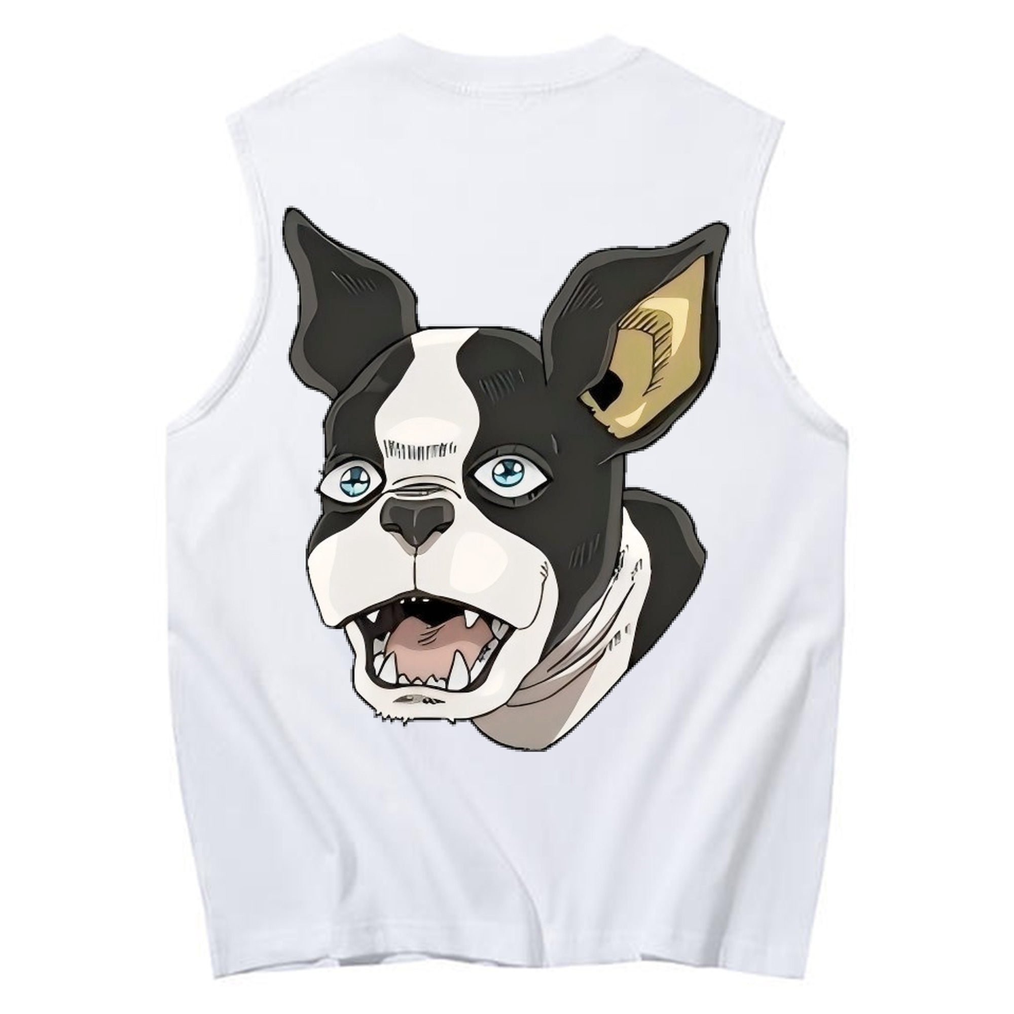 （画像用） ジョジョの奇妙な冒険 イギー JoJo's Bizarre Adventure Iggy コットン100％タンクトップ（背面プリント）