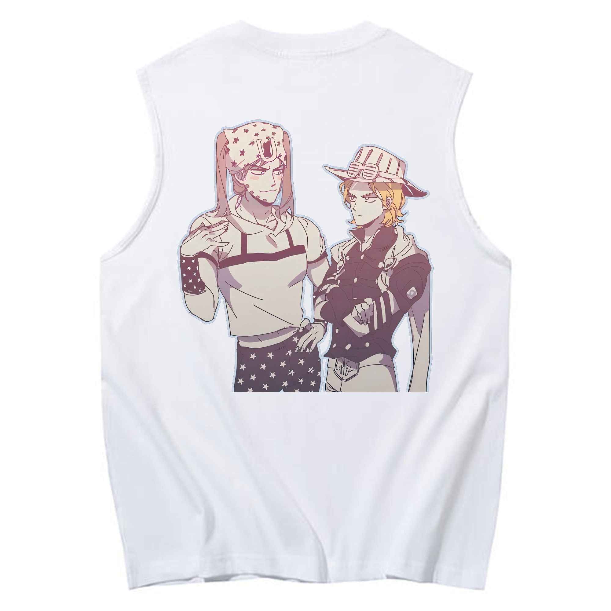 （画像用） ジョジョの奇妙な冒険 JoJo's Bizarre Adventure コットン100％タンクトップ（背面プリント）