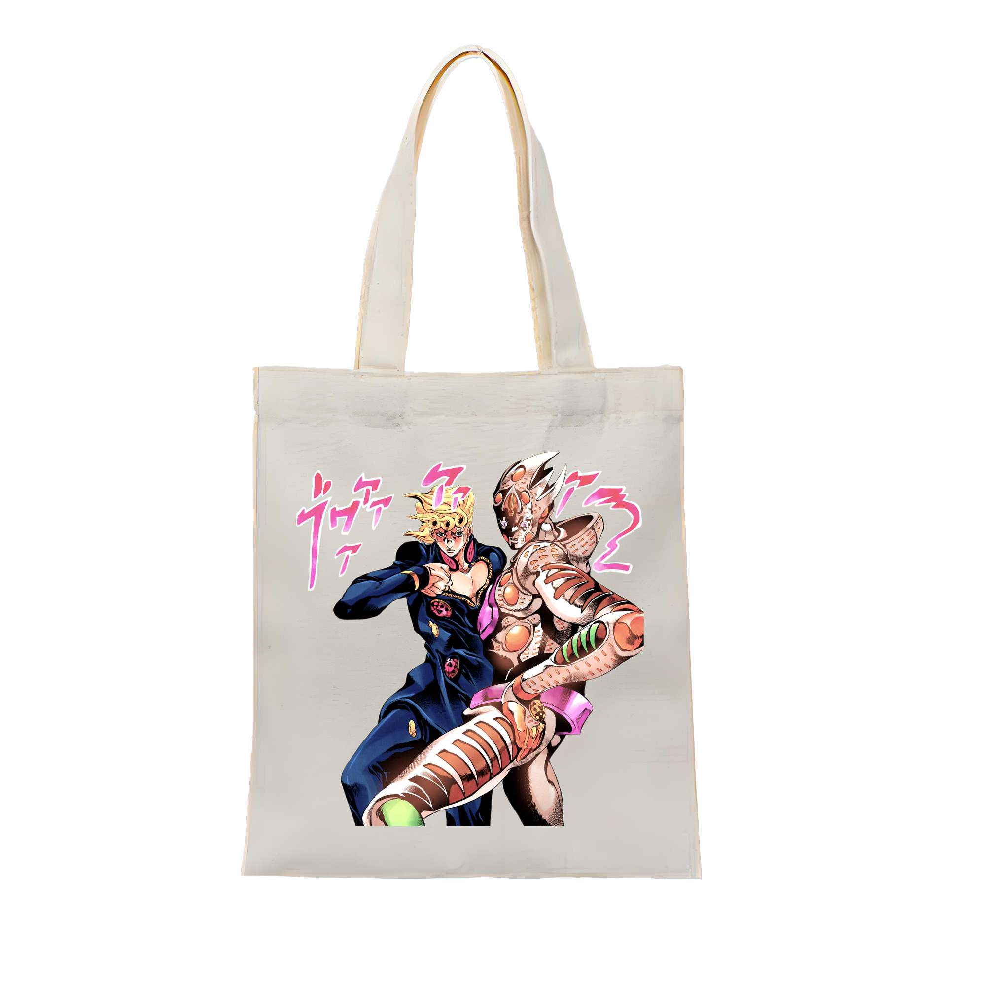 （画像用） ジョジョの奇妙な冒険 ジョルノ?ジョバァーナ JoJo's Bizarre Adventure Giorno Giovanna 縦型キャンバス生地手提げバッグ　トートバッグ