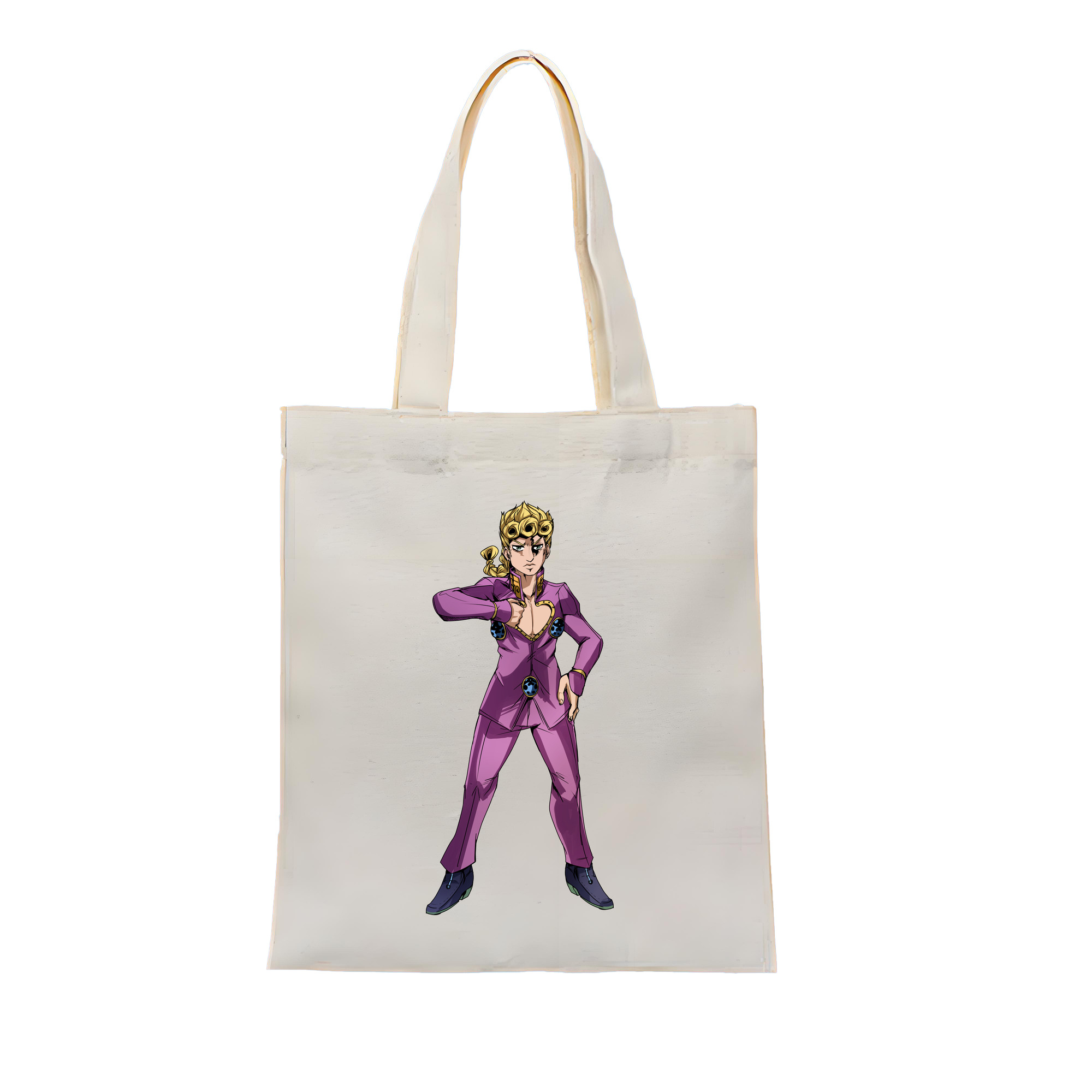 （画像用） ジョジョの奇妙な冒険 ジョルノ?ジョバァーナ JoJo's Bizarre Adventure Giorno Giovanna 縦型キャンバス生地手提げバッグ　トートバッグ