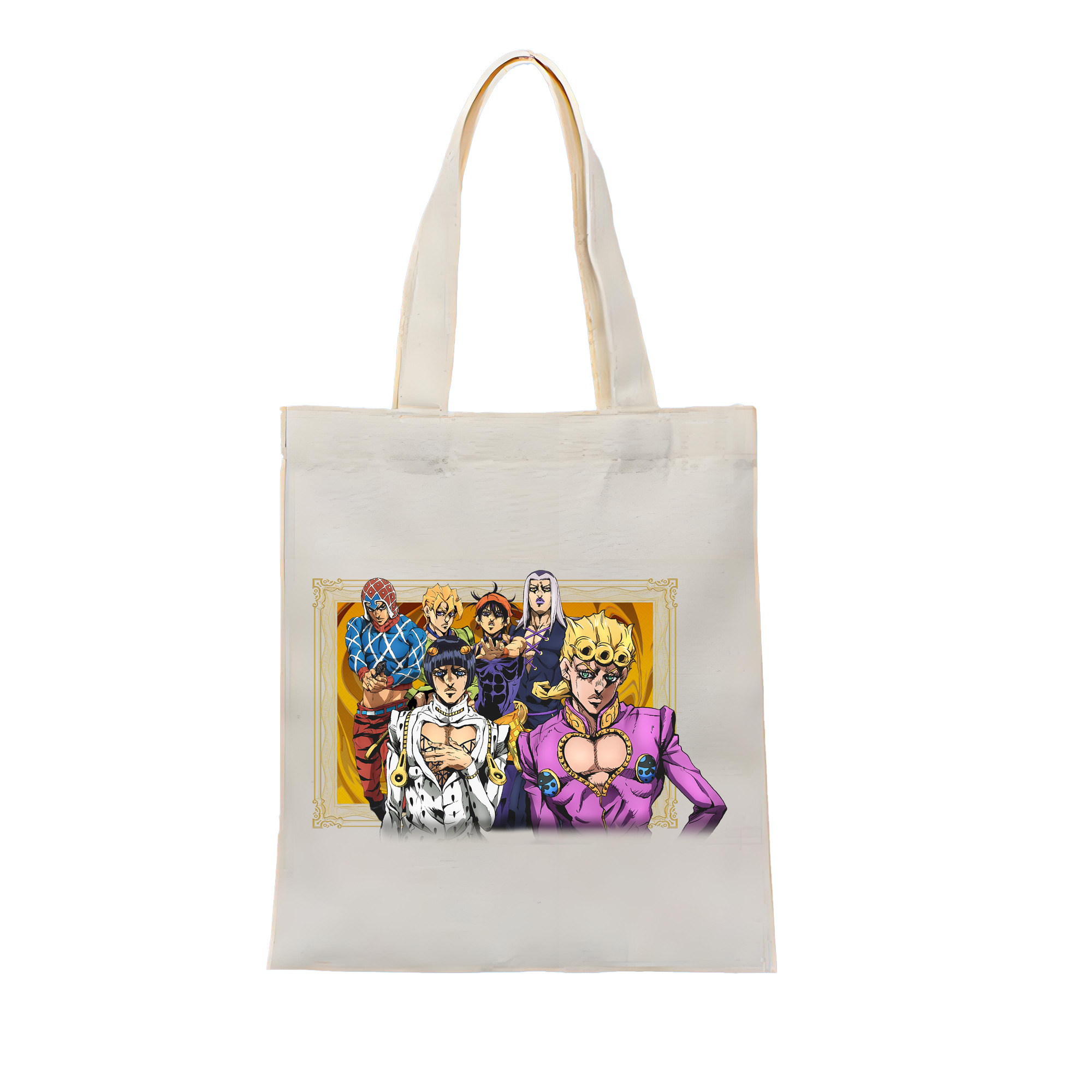 （画像用） ジョジョの奇妙な冒険 ジョルノ?ジョバァーナ JoJo's Bizarre Adventure Giorno Giovanna 縦型キャンバス生地手提げバッグ　トートバッグ
