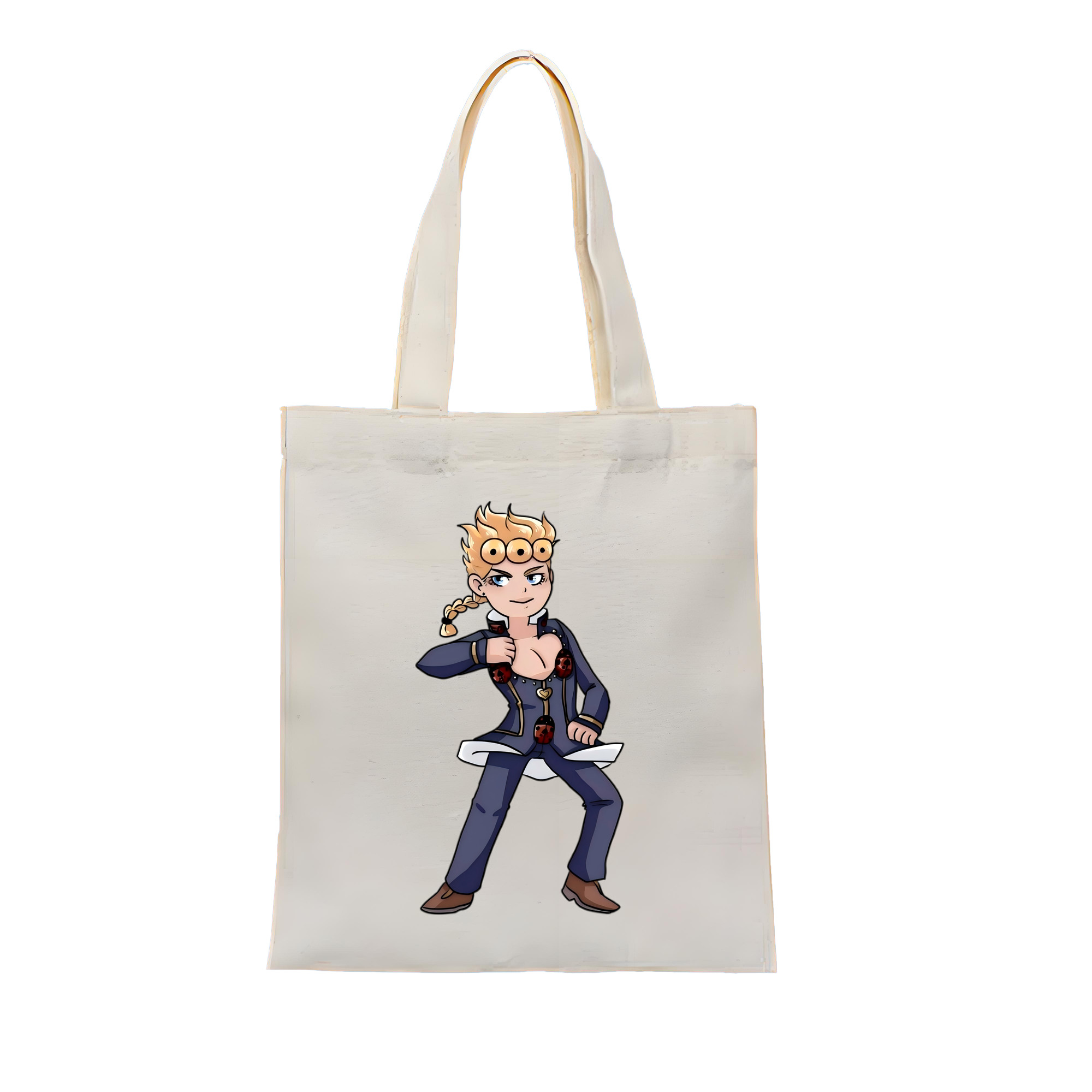（画像用） ジョジョの奇妙な冒険 ジョルノ?ジョバァーナ JoJo's Bizarre Adventure Giorno Giovanna 縦型キャンバス生地手提げバッグ　トートバッグ