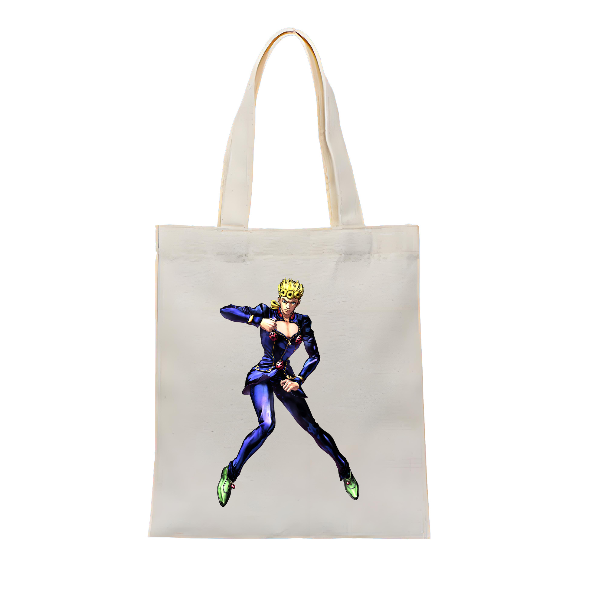 （画像用） ジョジョの奇妙な冒険 ジョルノ?ジョバァーナ JoJo's Bizarre Adventure Giorno Giovanna 縦型キャンバス生地手提げバッグ　トートバッグ