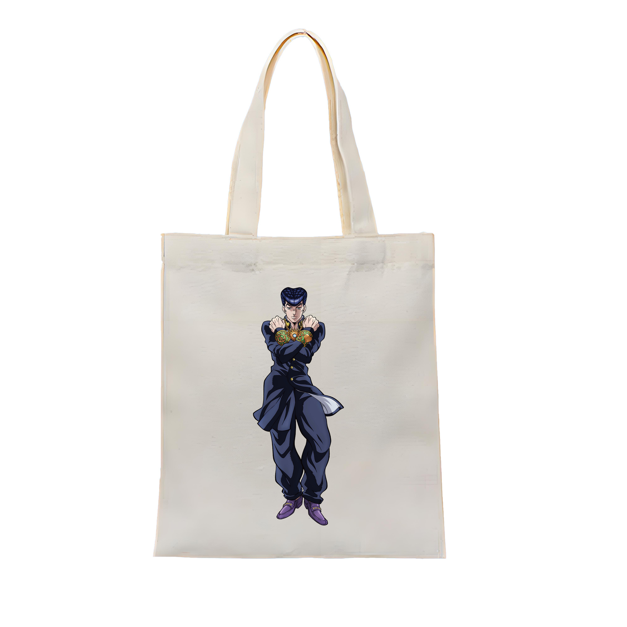 （画像用） ジョジョの奇妙な冒険 ひがしかた じょうすけ JoJo's Bizarre Adventure Higashikata Josuke 縦型キャンバス生地手提げバッグ　トートバッグ