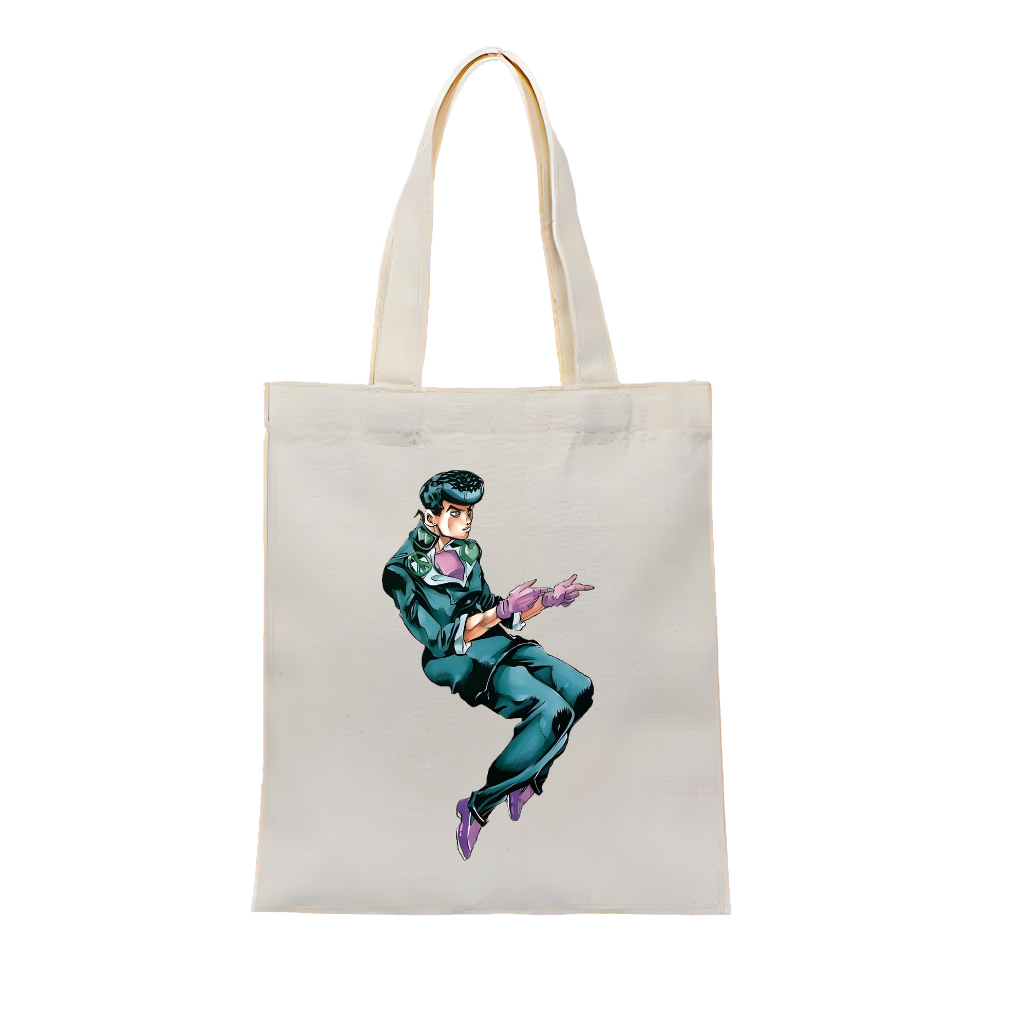 （画像用） ジョジョの奇妙な冒険 ひがしかた じょうすけ JoJo's Bizarre Adventure Higashikata Josuke 縦型キャンバス生地手提げバッグ　トートバッグ