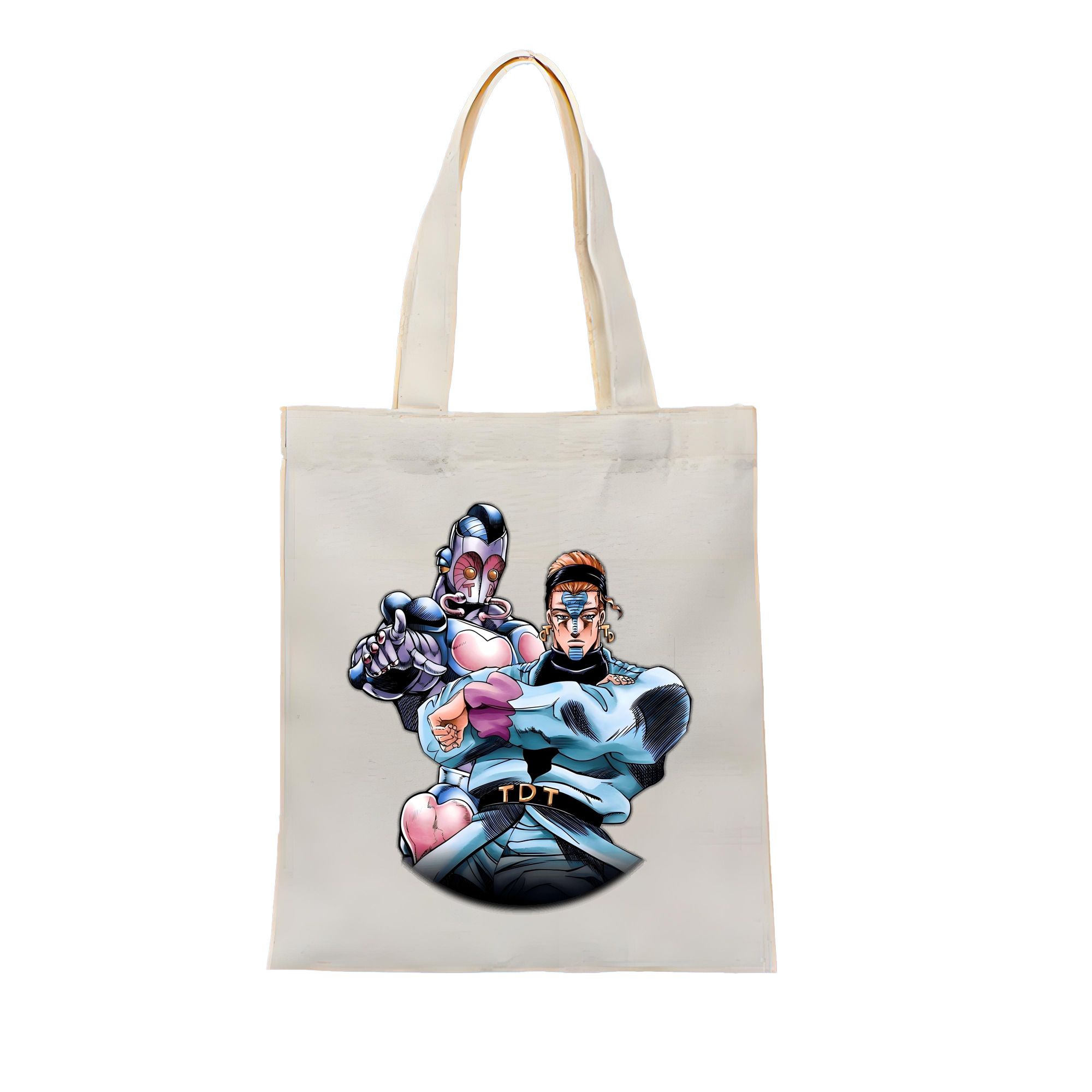 （画像用） ジョジョの奇妙な冒険 ひがしかた じょうすけ JoJo's Bizarre Adventure Higashikata Josuke 縦型キャンバス生地手提げバッグ　トートバッグ