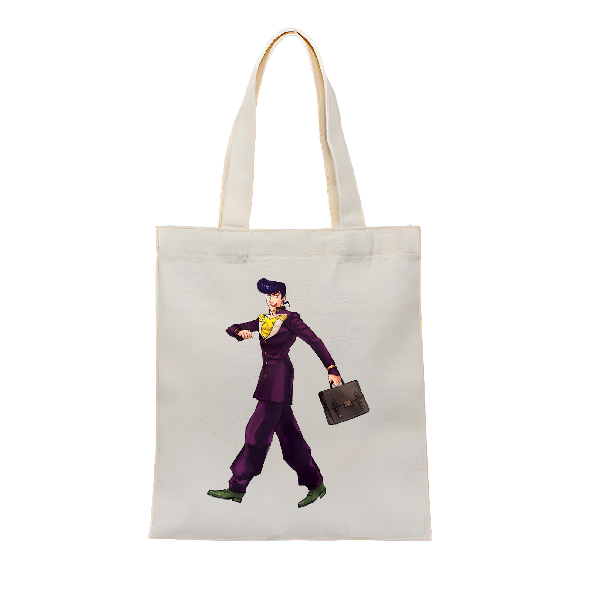 （画像用） ジョジョの奇妙な冒険 ひがしかた じょうすけ JoJo's Bizarre Adventure Higashikata Josuke 縦型キャンバス生地手提げバッグ　トートバッグ