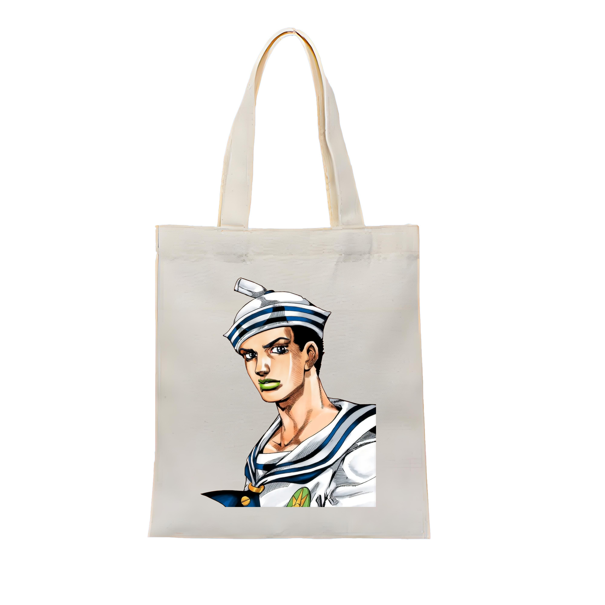 （画像用） ジョジョの奇妙な冒険 東方定助 JoJo's Bizarre Adventure Higashikata Josuke 縦型キャンバス生地手提げバッグ　トートバッグ