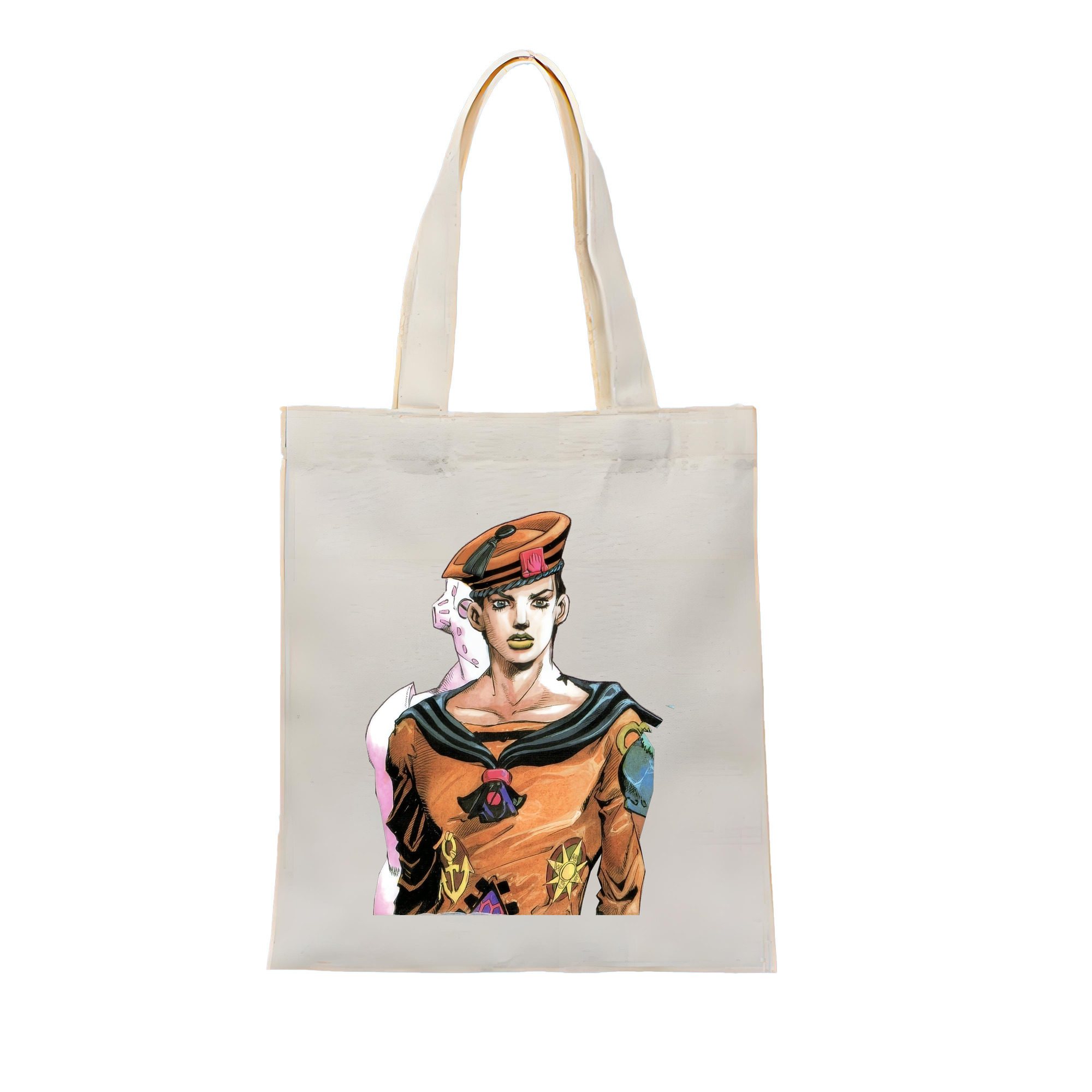（画像用） ジョジョの奇妙な冒険 東方定助 JoJo's Bizarre Adventure Higashikata Josuke 縦型キャンバス生地手提げバッグ　トートバッグ