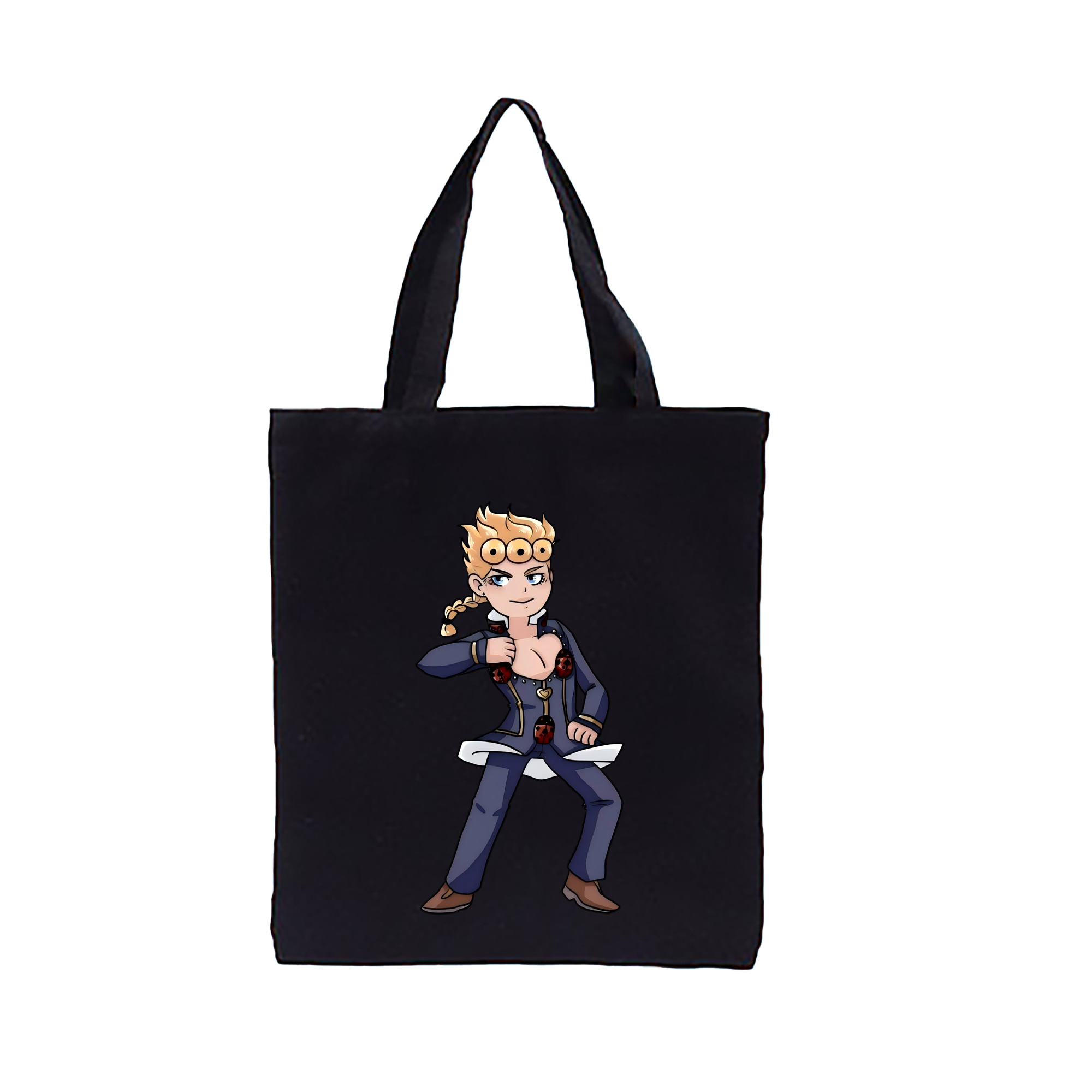 （画像用） ジョジョの奇妙な冒険 ジョルノ?ジョバァーナ JoJo's Bizarre Adventure Giorno Giovanna 縦型キャンバス生地手提げバッグ　トートバッグ