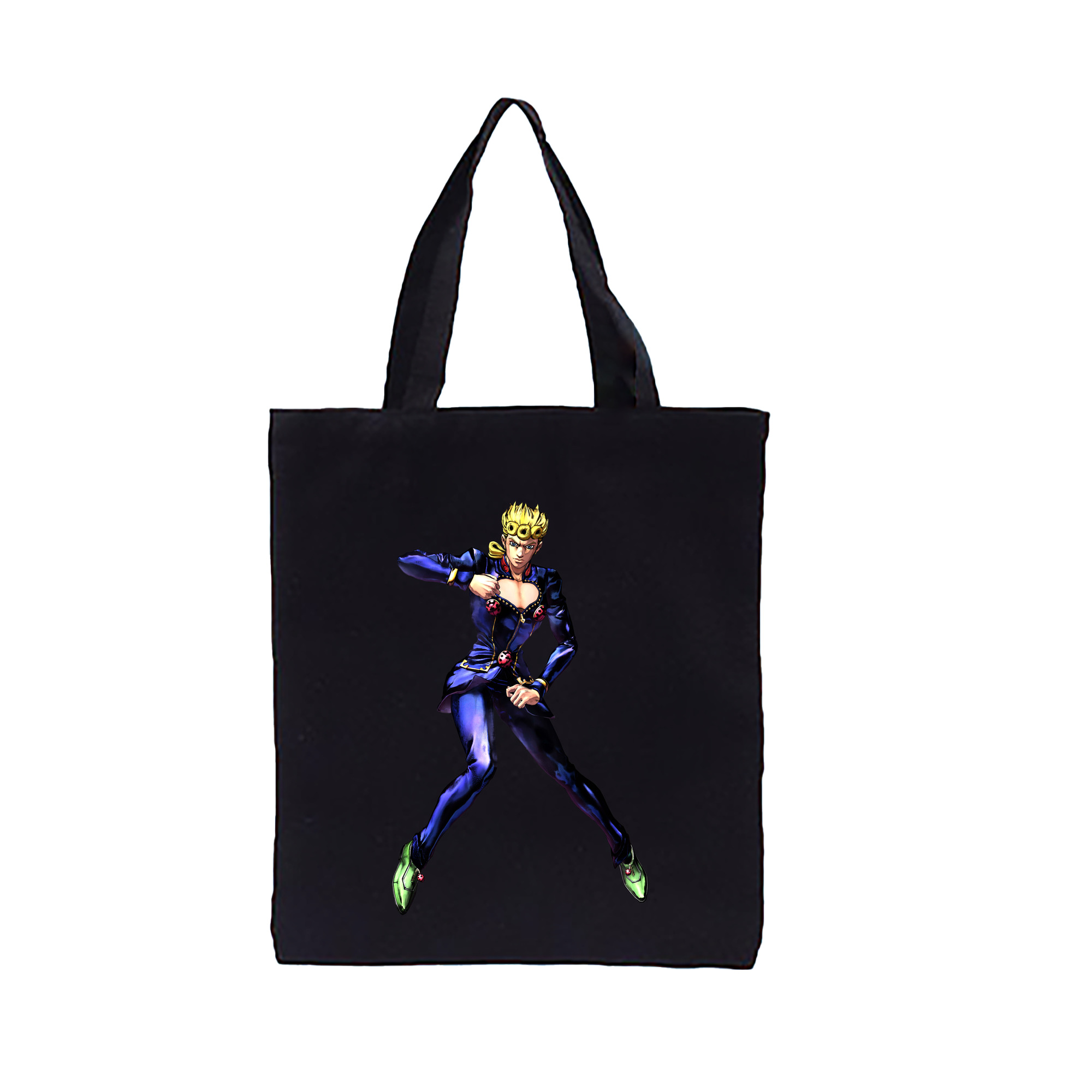 （画像用） ジョジョの奇妙な冒険 ジョルノ?ジョバァーナ JoJo's Bizarre Adventure Giorno Giovanna 縦型キャンバス生地手提げバッグ　トートバッグ