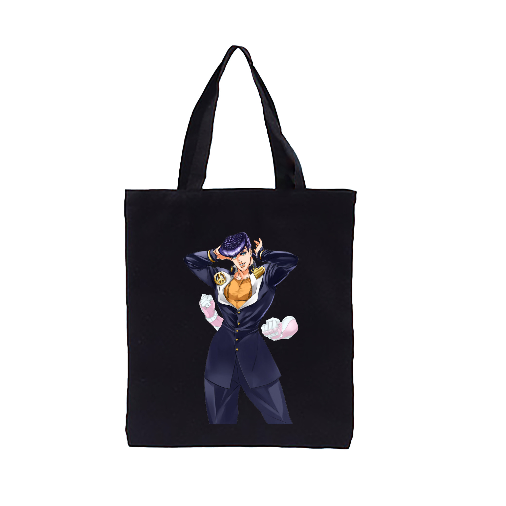 （画像用） ジョジョの奇妙な冒険 ひがしかた じょうすけ JoJo's Bizarre Adventure Higashikata Josuke 縦型キャンバス生地手提げバッグ　トートバッグ