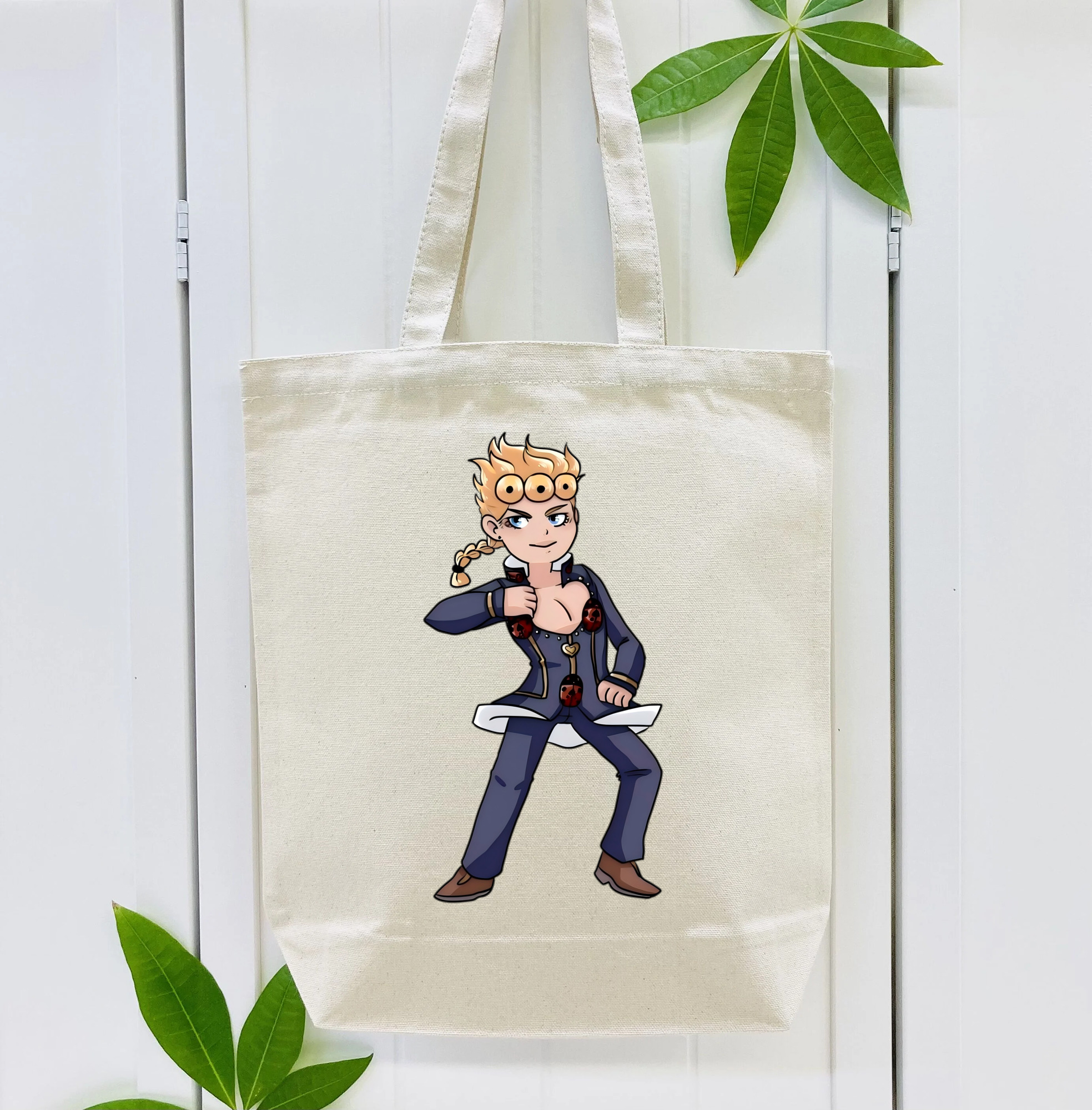 ジョジョの奇妙な冒険 ジョルノ?ジョバァーナ JoJo's Bizarre Adventure Giorno Giovanna 縦型キャンバス生地手提げバッグ　トートバッグ