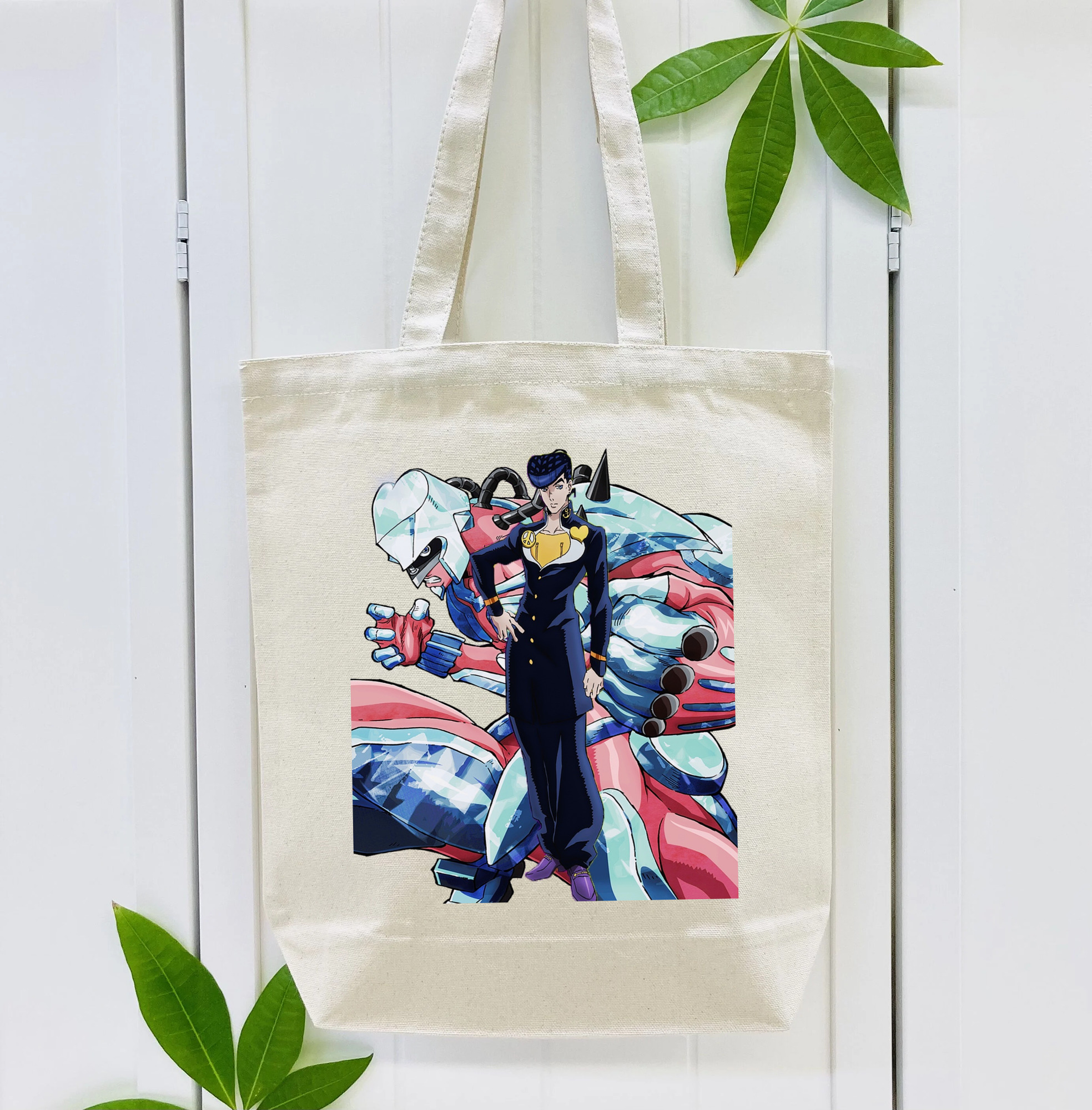 ジョジョの奇妙な冒険 ひがしかた じょうすけ JoJo's Bizarre Adventure Higashikata Josuke 縦型キャンバス生地手提げバッグ　トートバッグ
