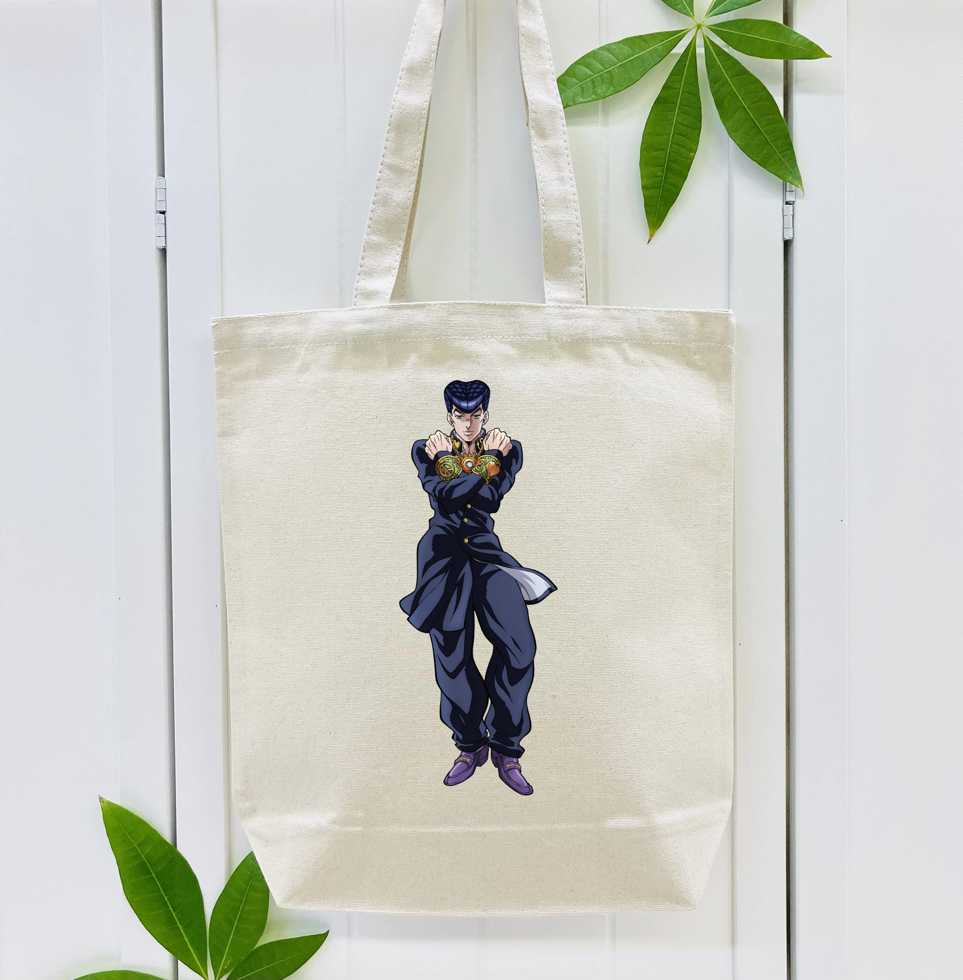 ジョジョの奇妙な冒険 ひがしかた じょうすけ JoJo's Bizarre Adventure Higashikata Josuke 縦型キャンバス生地手提げバッグ　トートバッグ