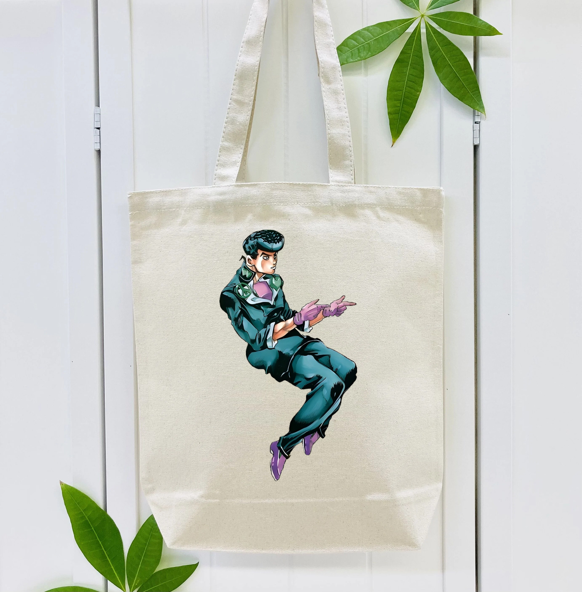 ジョジョの奇妙な冒険 ひがしかた じょうすけ JoJo's Bizarre Adventure Higashikata Josuke 縦型キャンバス生地手提げバッグ　トートバッグ