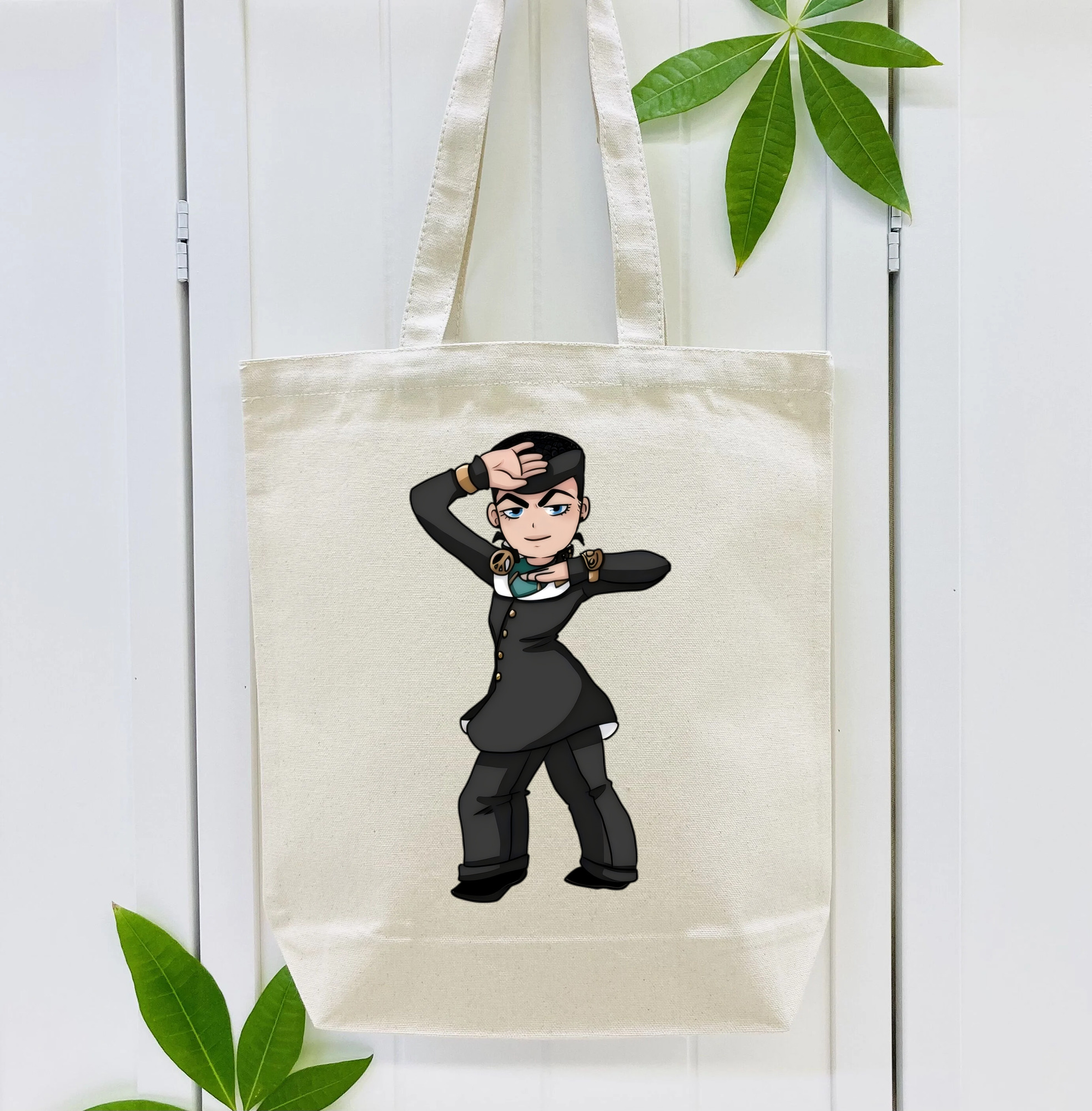 ジョジョの奇妙な冒険 ひがしかた じょうすけ JoJo's Bizarre Adventure Higashikata Josuke 縦型キャンバス生地手提げバッグ　トートバッグ