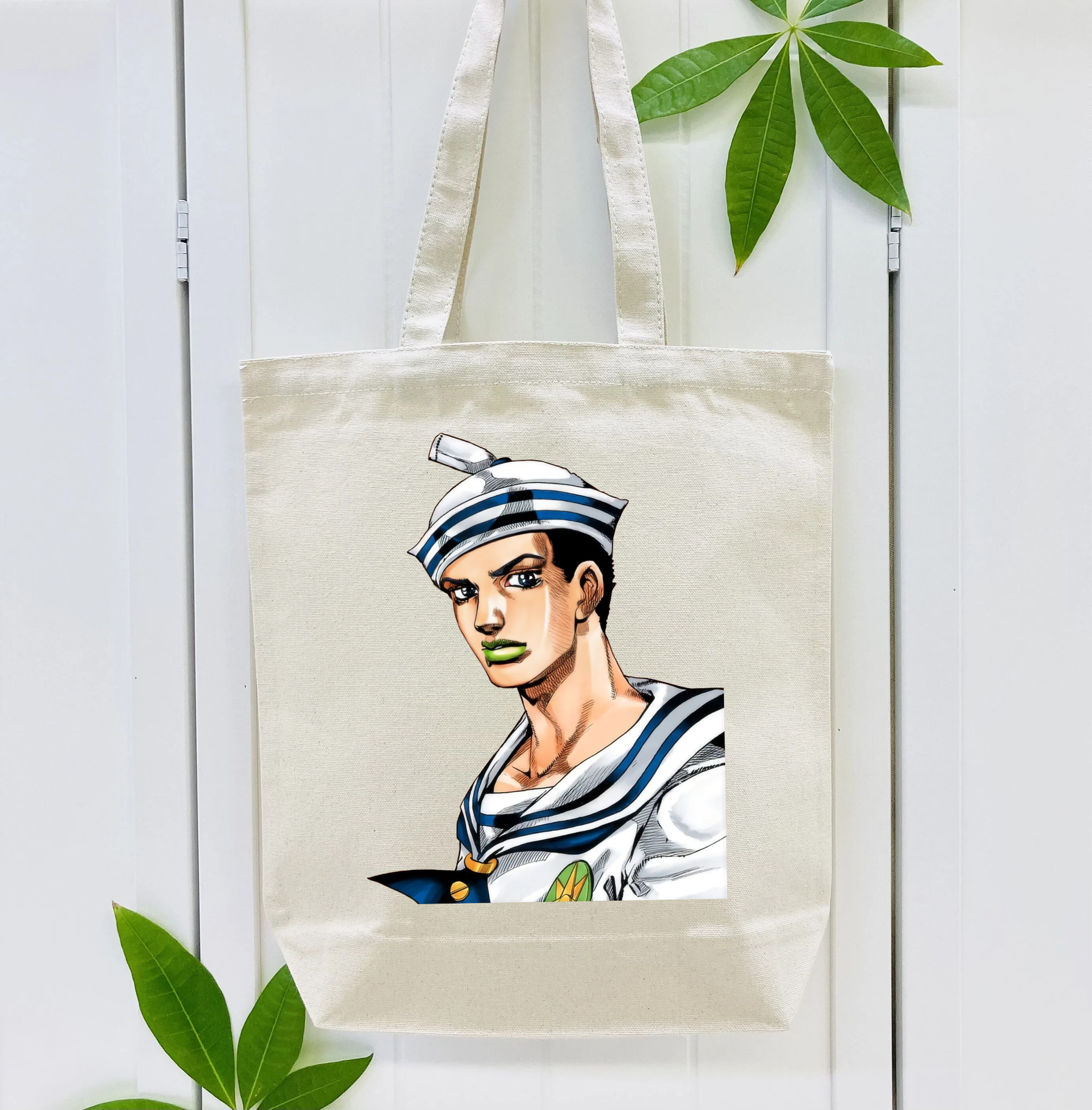 ジョジョの奇妙な冒険 東方定助 JoJo's Bizarre Adventure Higashikata Josuke 縦型キャンバス生地手提げバッグ　トートバッグ