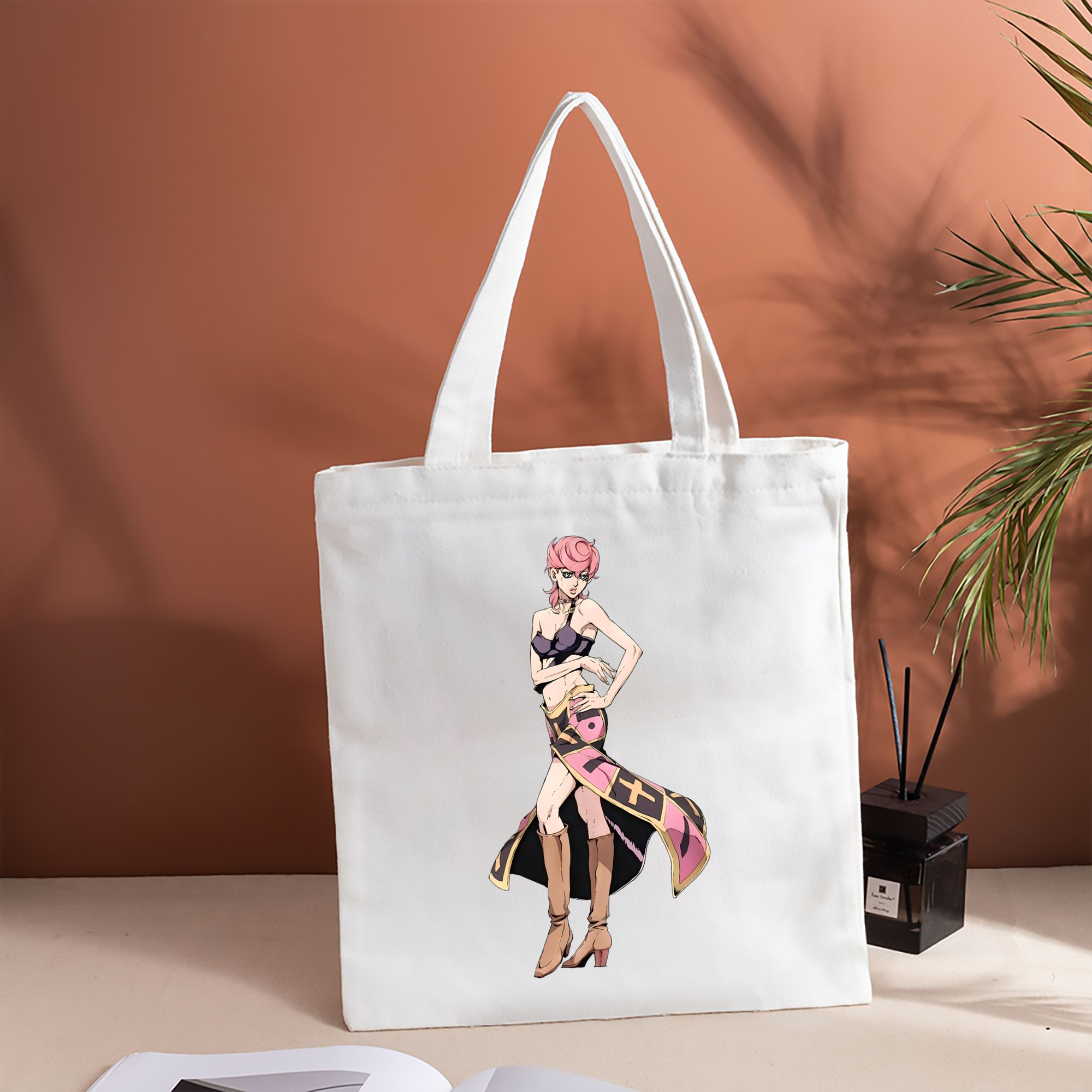 ジョジョの奇妙な冒険 トリッシュ?ウナ JoJo's Bizarre Adventure Trish Una 縦型キャンバス生地手提げバッグ　トートバッグ