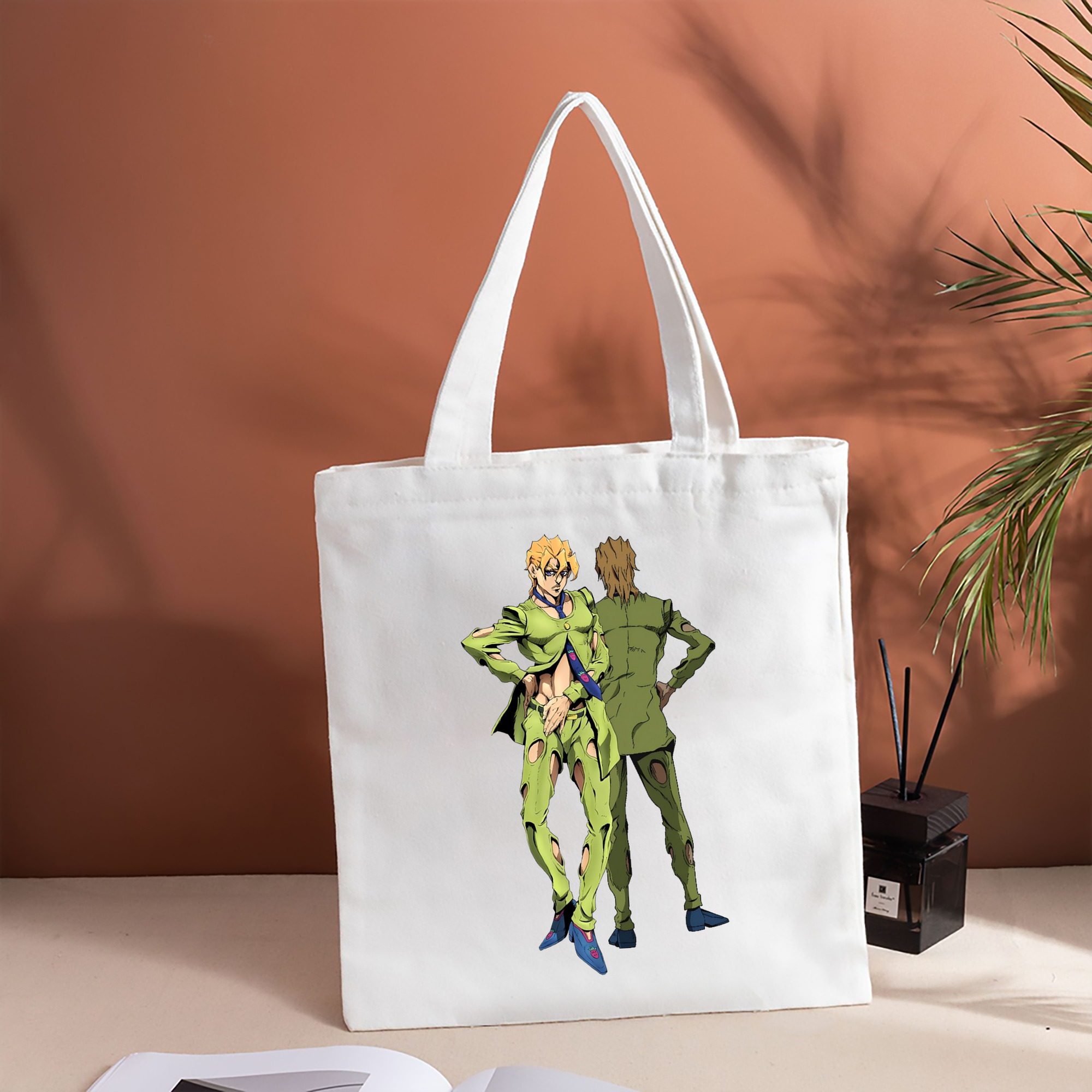 ジョジョの奇妙な冒険 パンナコッタ?フー JoJo's Bizarre Adventure Pannacotta Fugo 縦型キャンバス生地手提げバッグ　トートバッグ