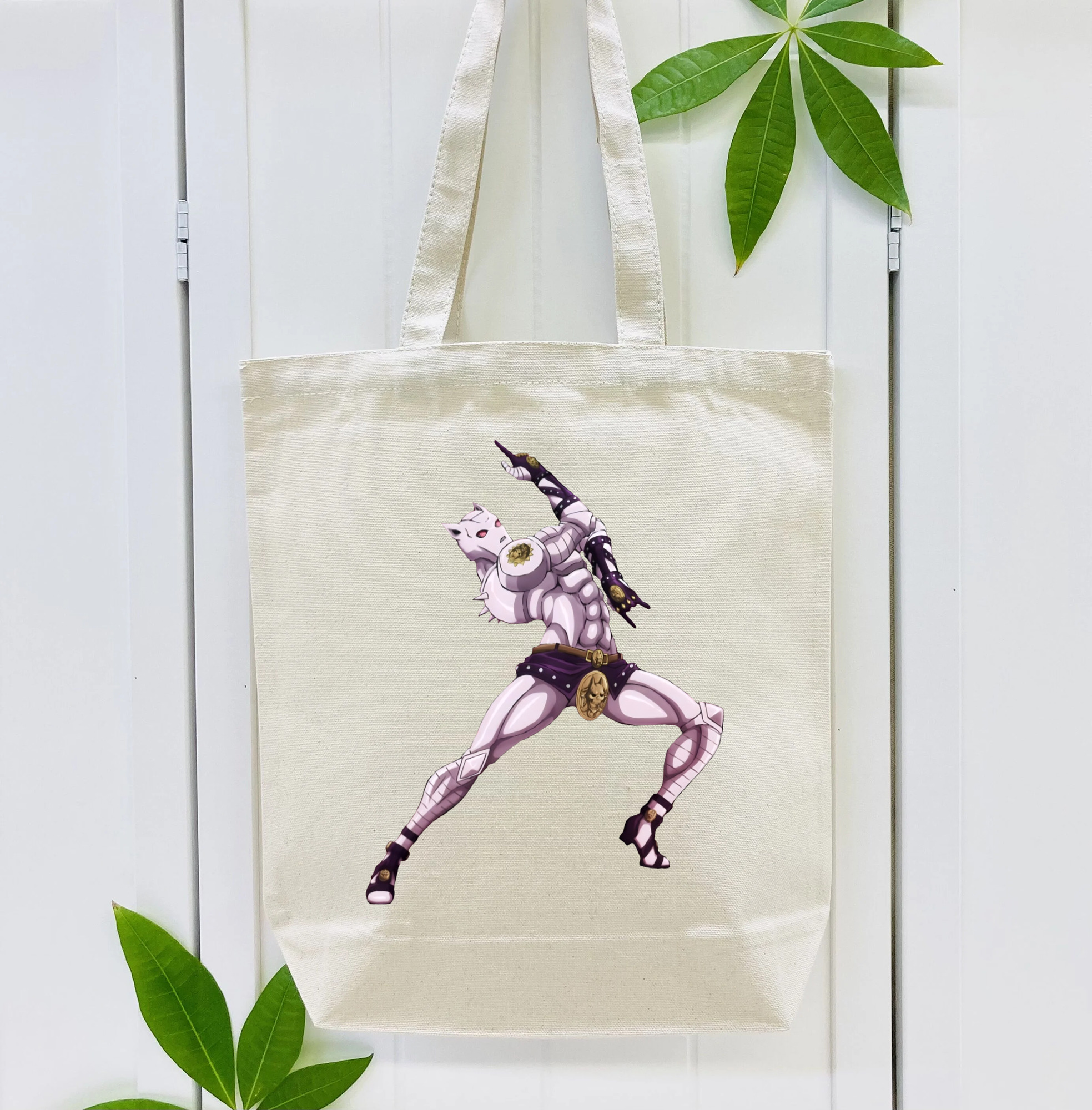 ジョジョの奇妙な冒険 きら よしかげ JoJo's Bizarre Adventure Kira Yoshikage 縦型キャンバス生地手提げバッグ　トートバッグ