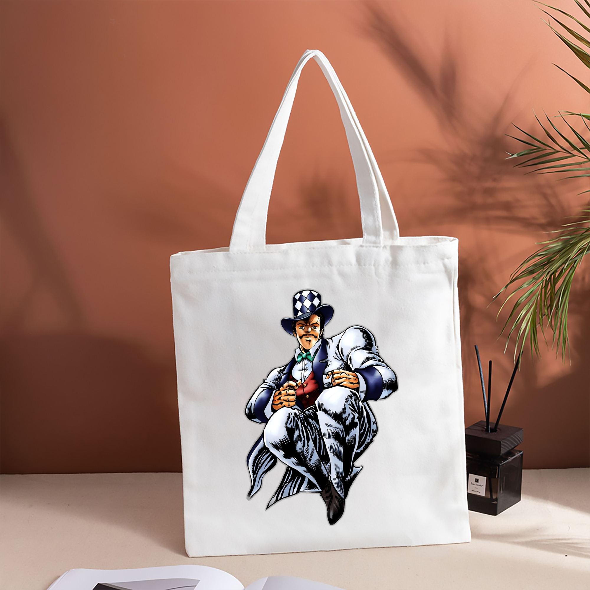 ジョジョの奇妙な冒険 ウィル?アントニオ?ツェペリ JoJo's Bizarre Adventure Will Anthonio Zeppeli 縦型キャンバス生地手提げバッグ　トートバッグ
