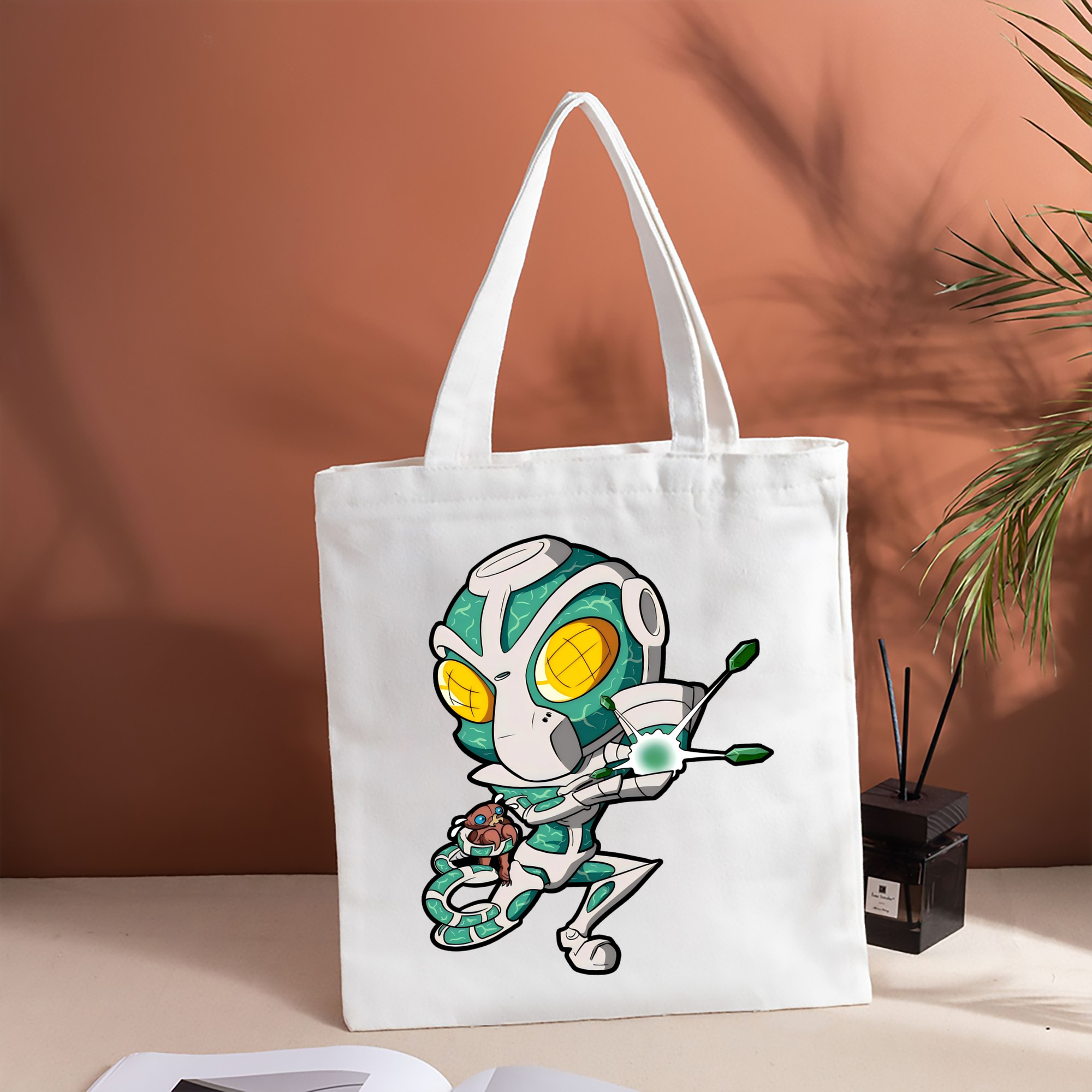 ジョジョの奇妙な冒険 花京院 典明（かきょういん のりあき） JoJo's Bizarre Adventure Kakyoin Noriaki 縦型キャンバス生地手提げバッグ　トートバッグ
