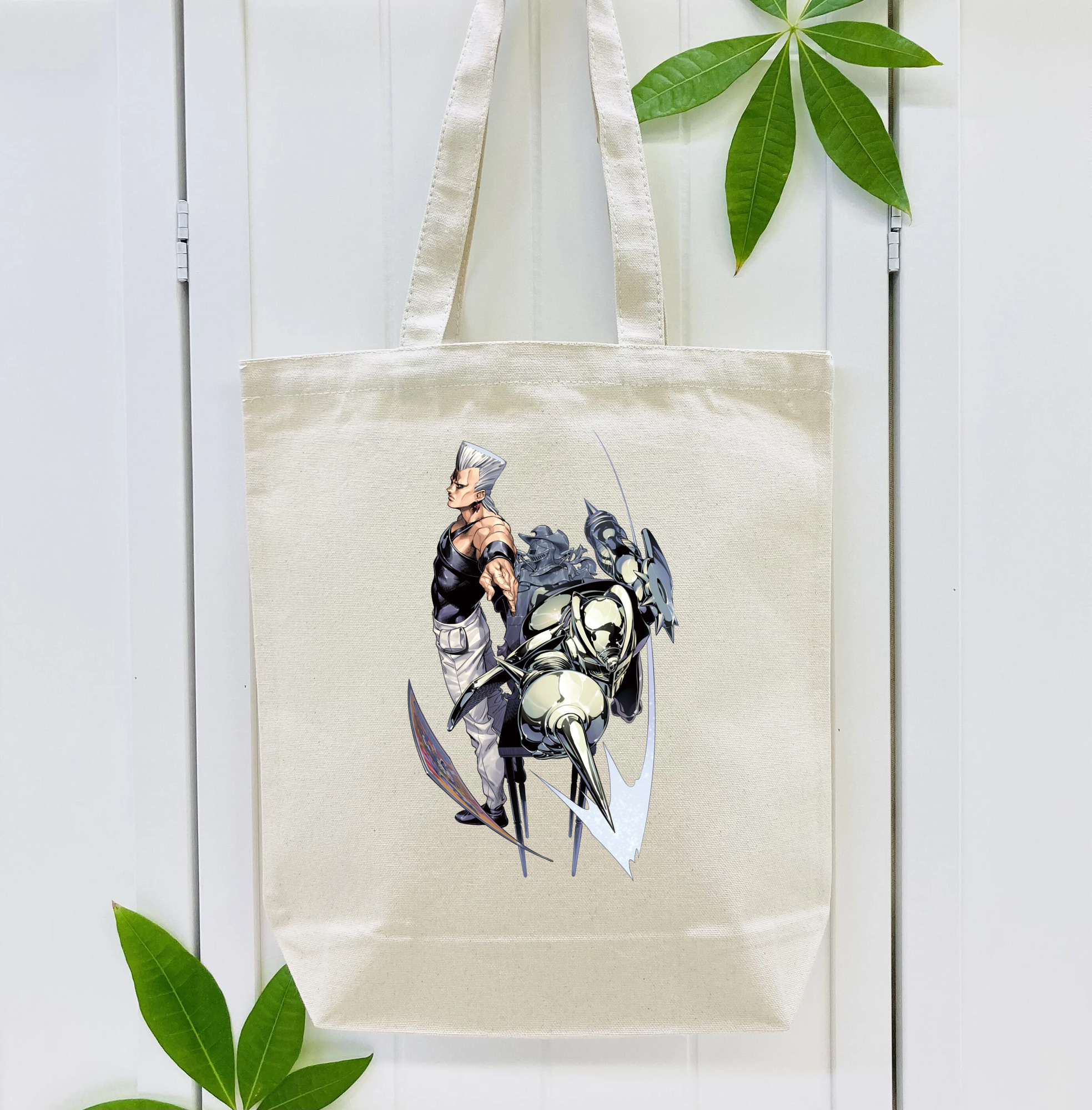 ジョジョの奇妙な冒険 ジャン＝ピエール?ポルナレフ JoJo's Bizarre Adventure Jan Pierre Polnareff 縦型キャンバス生地手提げバッグ　トートバッグ