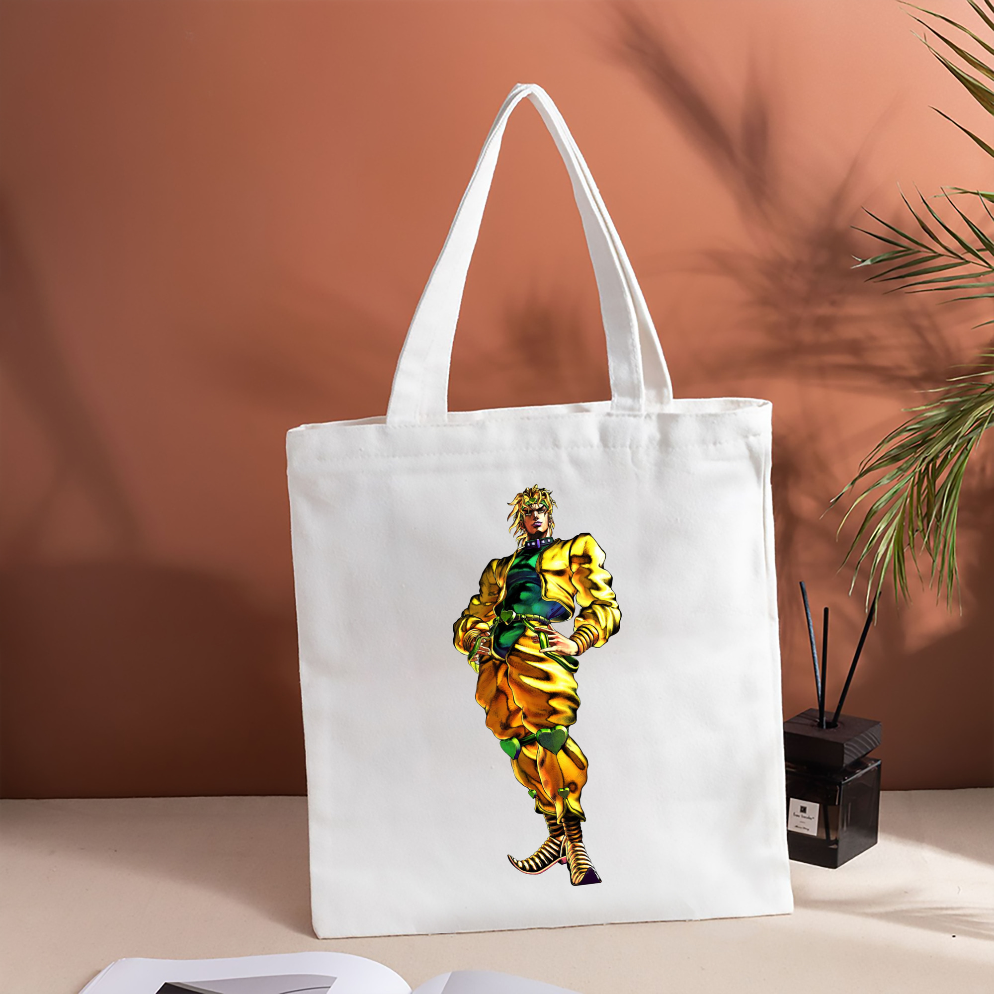 ジョジョの奇妙な冒険 ディオ?ブランドー JoJo's Bizarre Adventure Dio Brando 縦型キャンバス生地手提げバッグ　トートバッグ