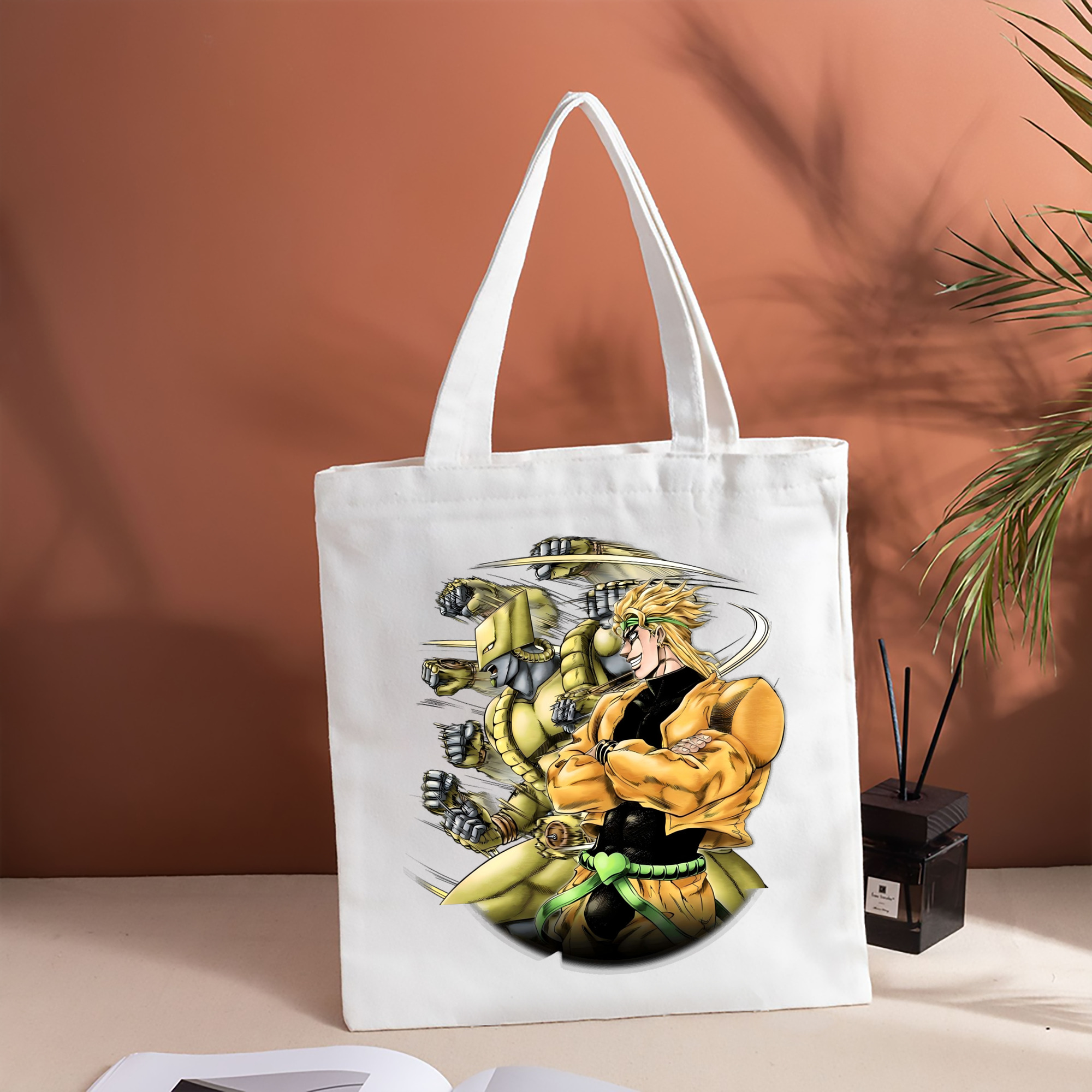 ジョジョの奇妙な冒険 ディオ?ブランドー JoJo's Bizarre Adventure Dio Brando 縦型キャンバス生地手提げバッグ　トートバッグ